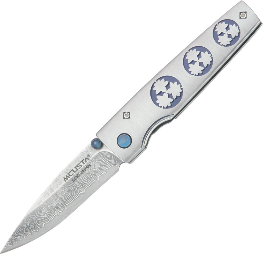 Mcusta Geldclip „Kamon“ – Mit Familienwappen, Aus AUS8 Stahl, Geschlossen 7,5 Cm