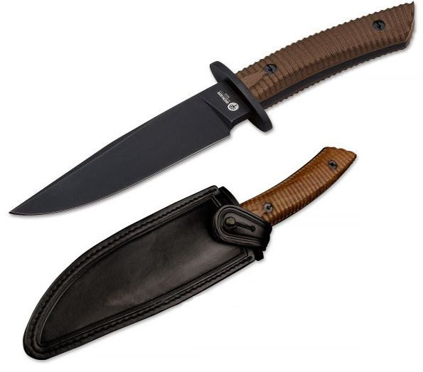 Boker Arbolito 02BA593B Esculta Black Guayacan w/Leather Sheath