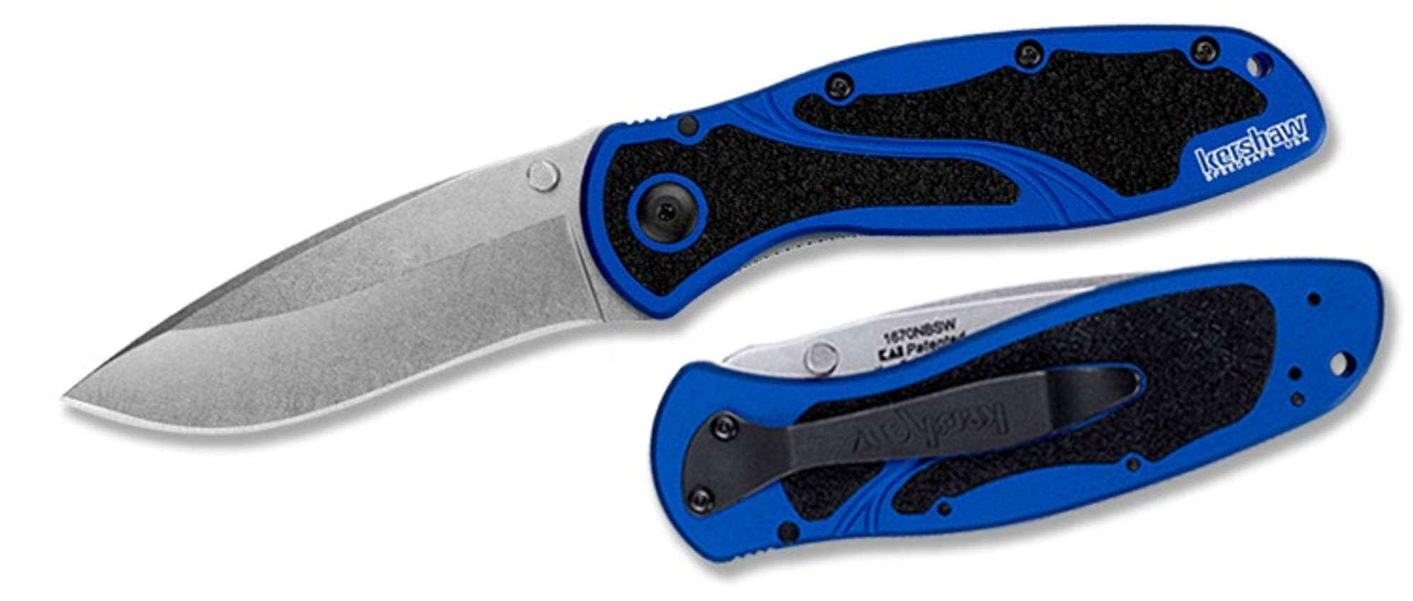 Kershaw 1670NBSW Blur Navy Blue Stonewashed Assisted Open