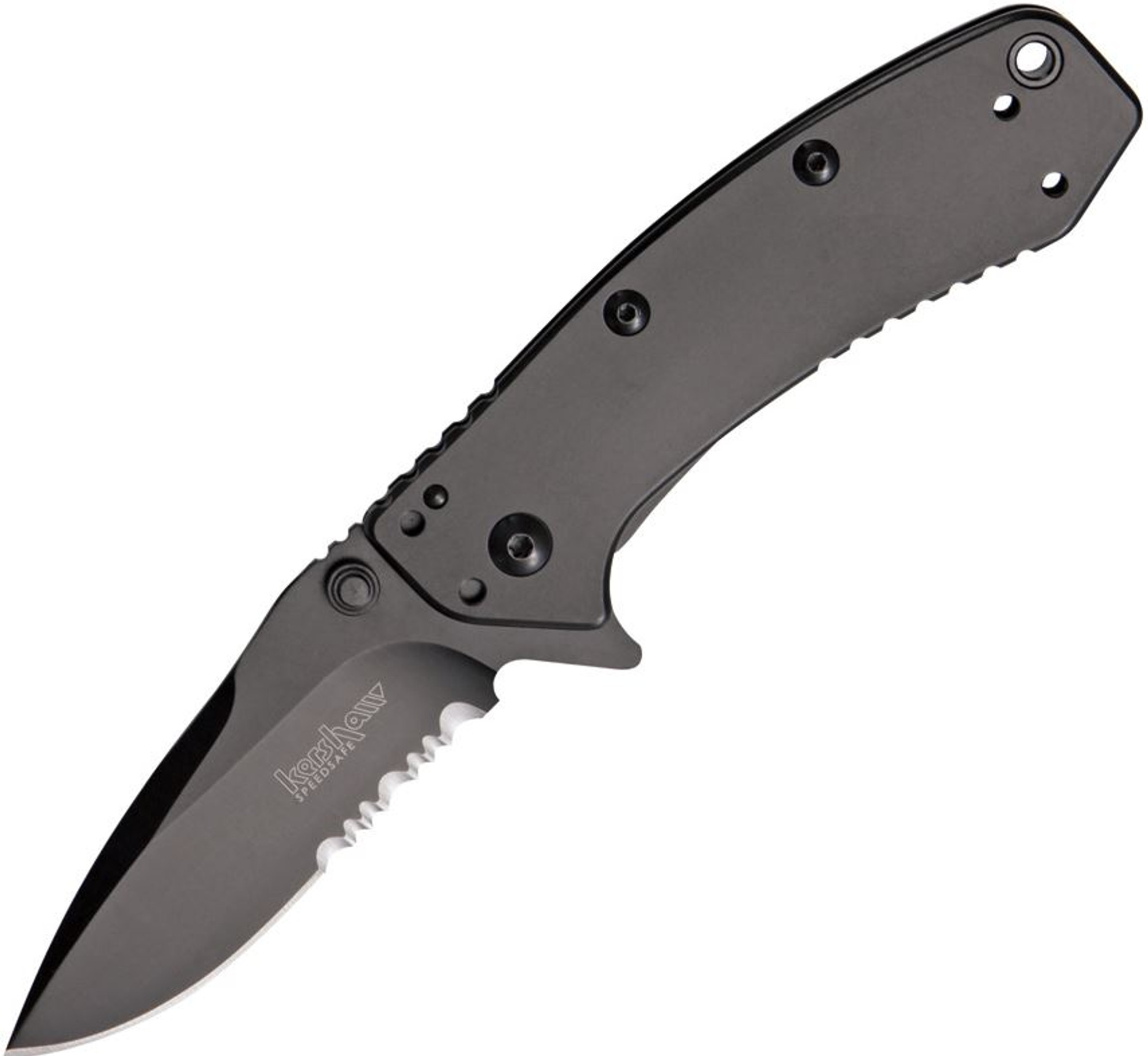 Kershaw 1555BLKST Cryo Black DLC Assisted Opening, Serrated