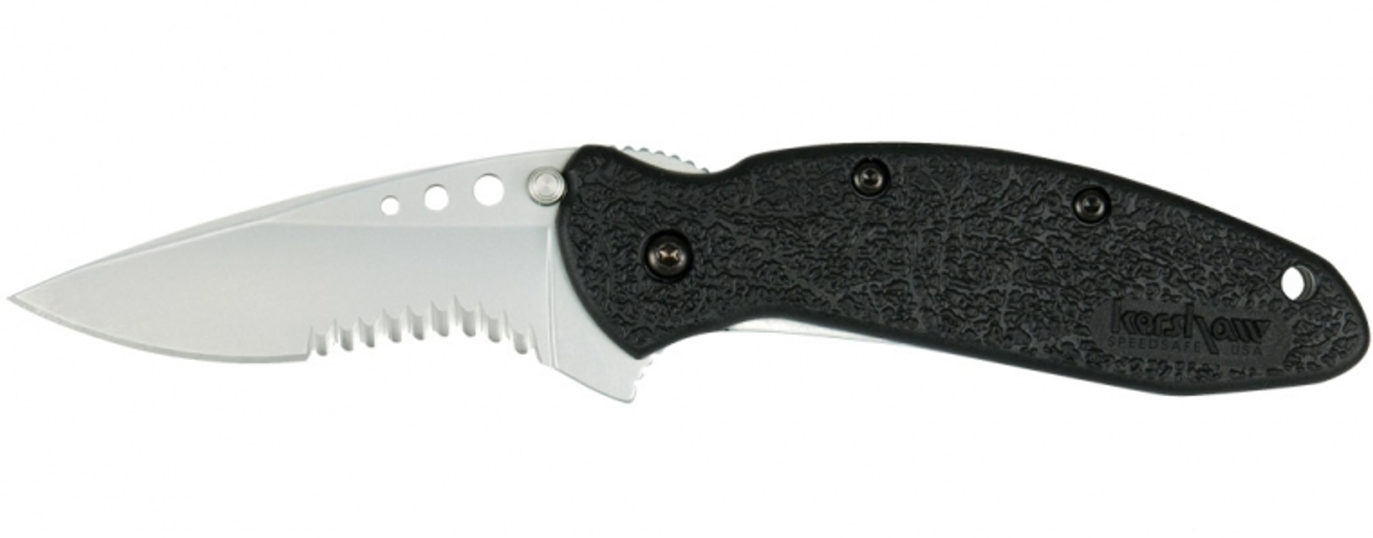 Kershaw 1620ST Scallion Black Partially Serrated Assisted Openin