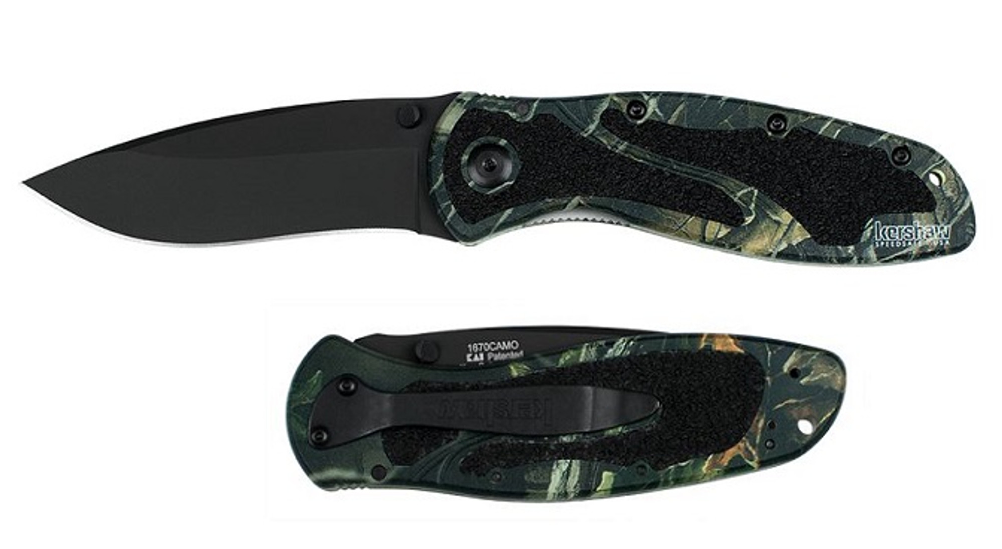 Kershaw 1670CAMO Blur Black Blade Camo Handle Assisted Open