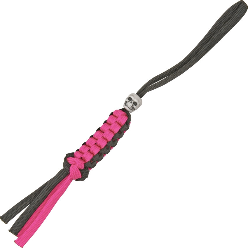 Skull Lanyard Black & Neon Pink