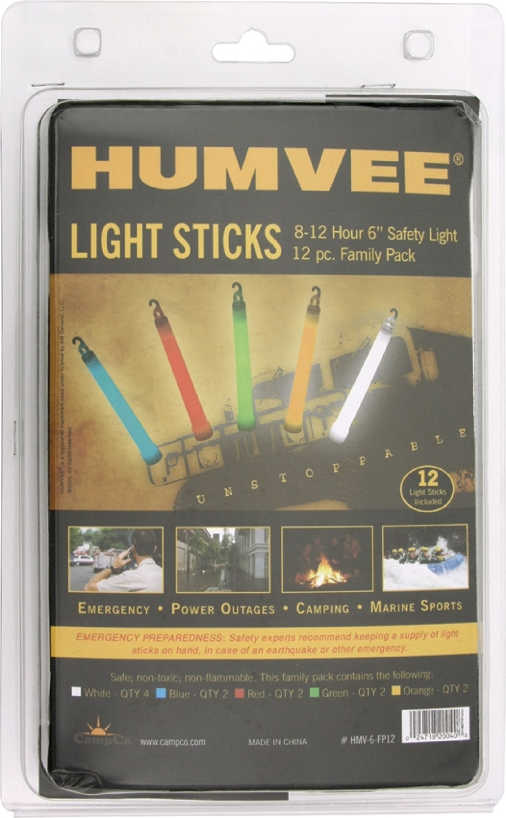 Safety Light Sticks 12 Pack