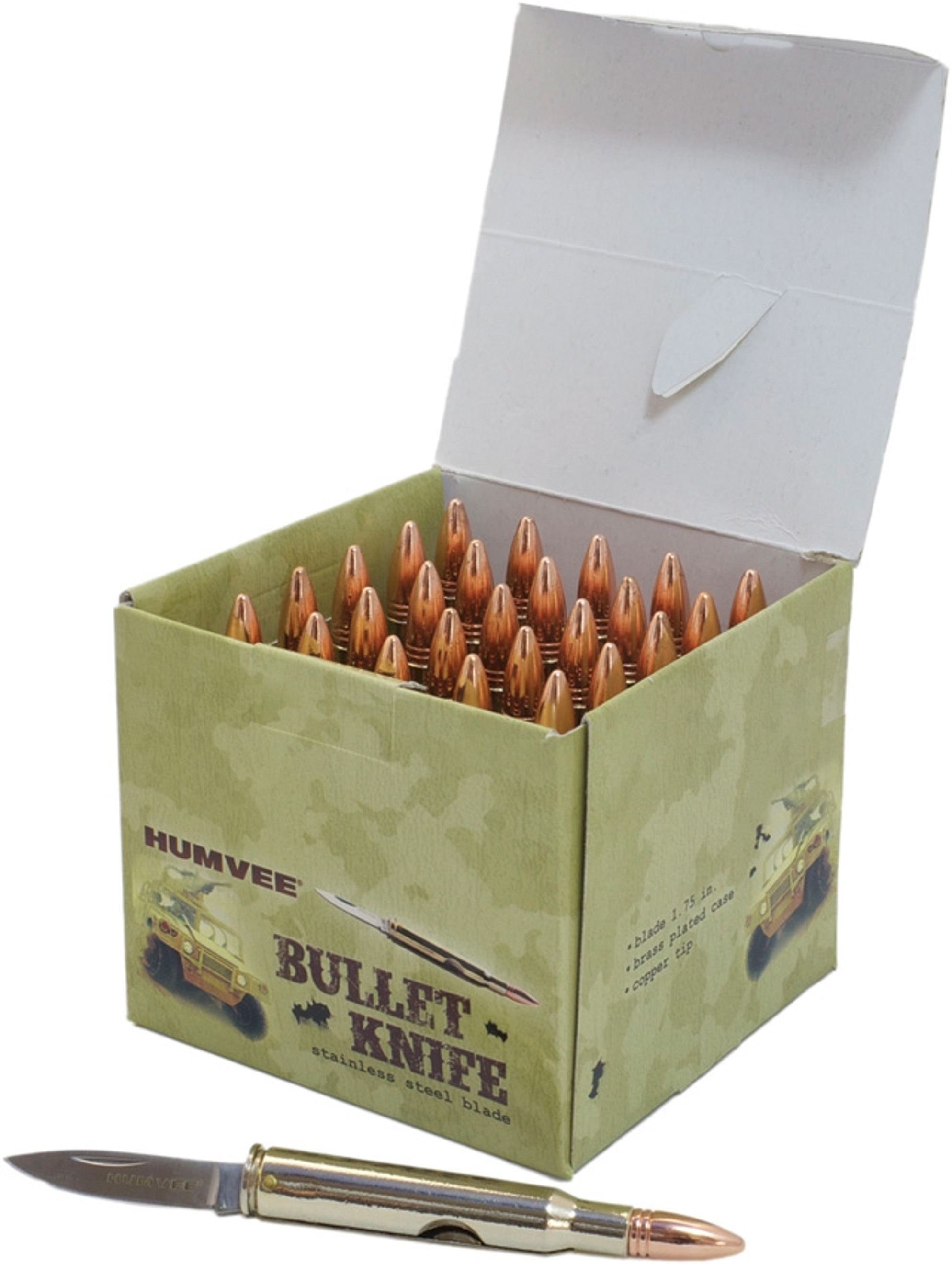 25 Piece Bullet Knife Display