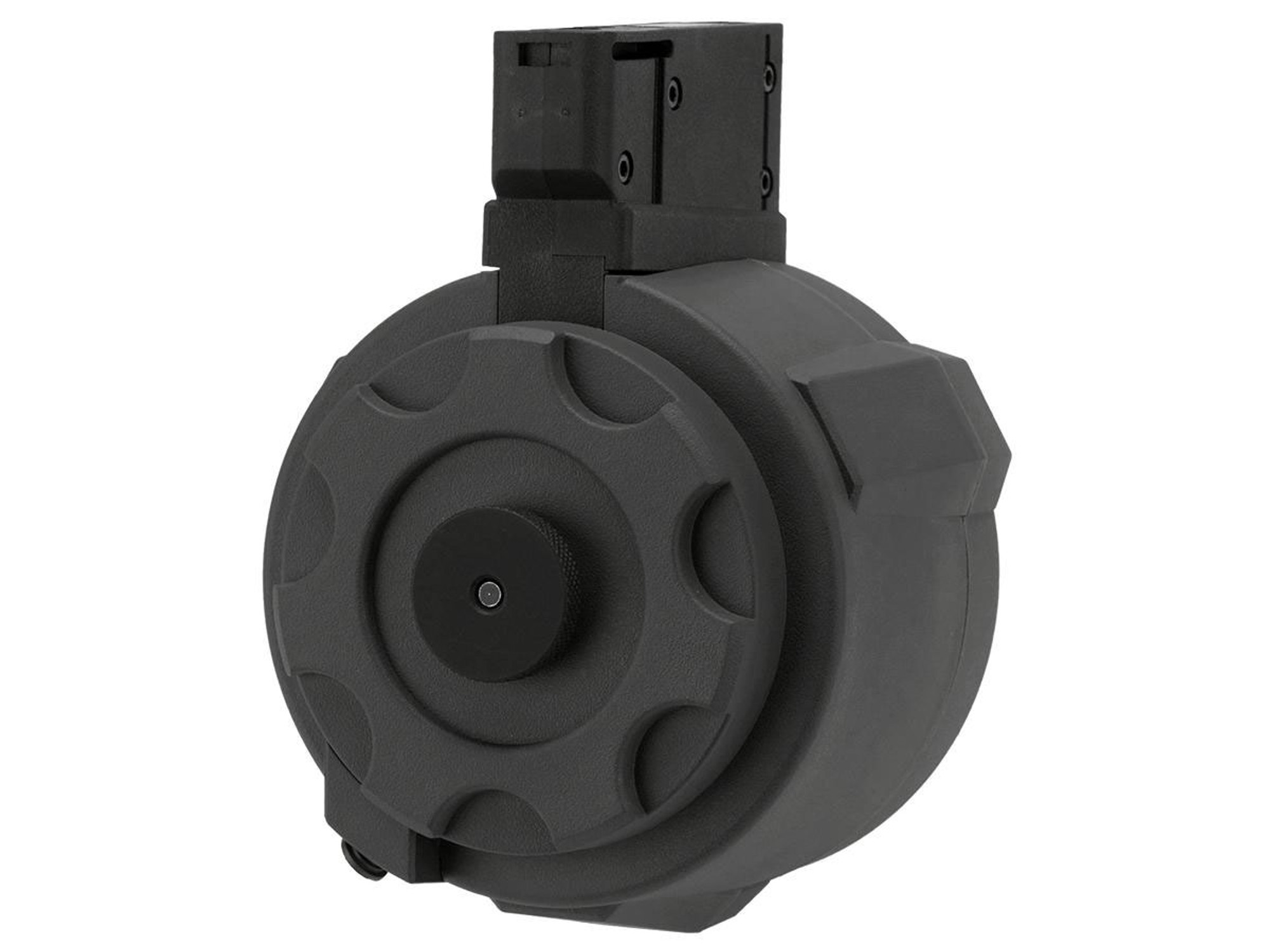 Angel Custom 1500 Round Firestorm Airsoft AEG Drum Flashmag (Color: Black / M14 Adapter)