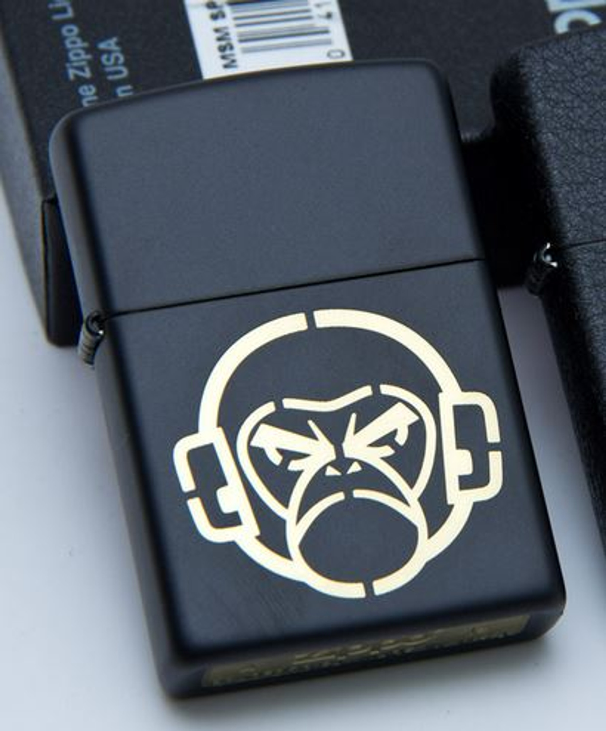 Zippo Mil-Spec Monkey Monkey Logo Black Matte