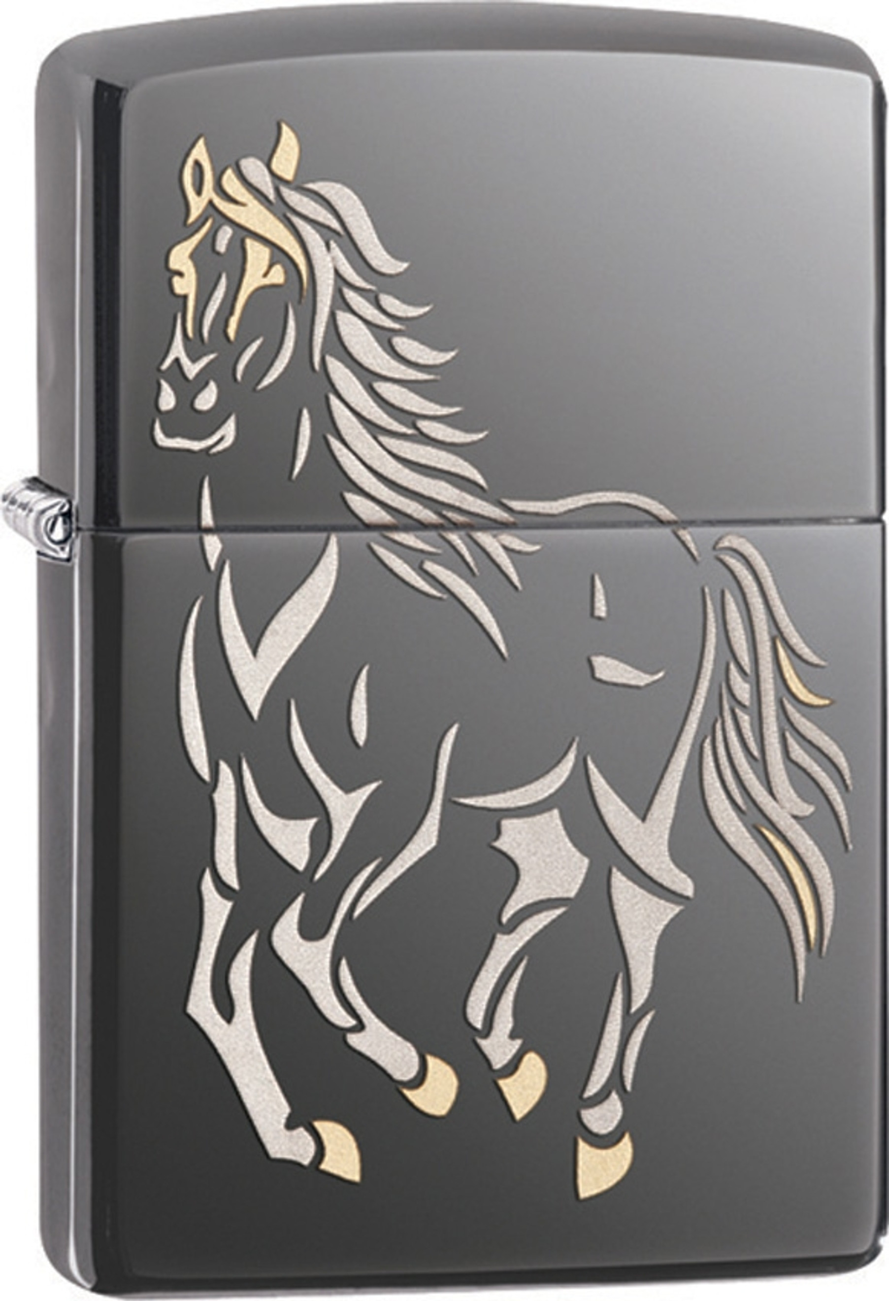 Zippo Running Horse Black Ice