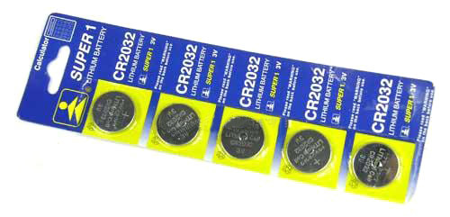 CR2032 3V Micro Lithium Battery (Package: 5 pcs)