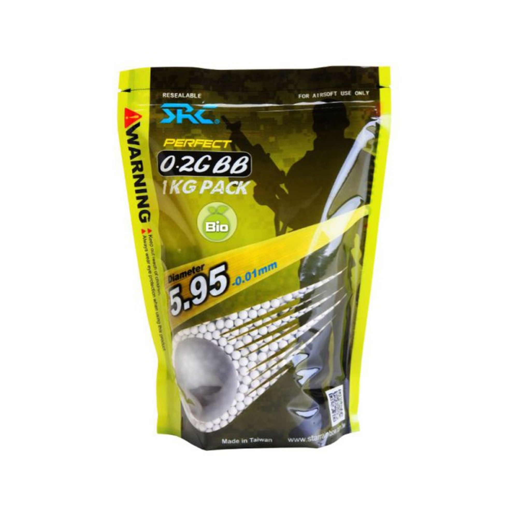 SRC Biodegradable Airsoft BB 0.20g 1KG Alum Foil