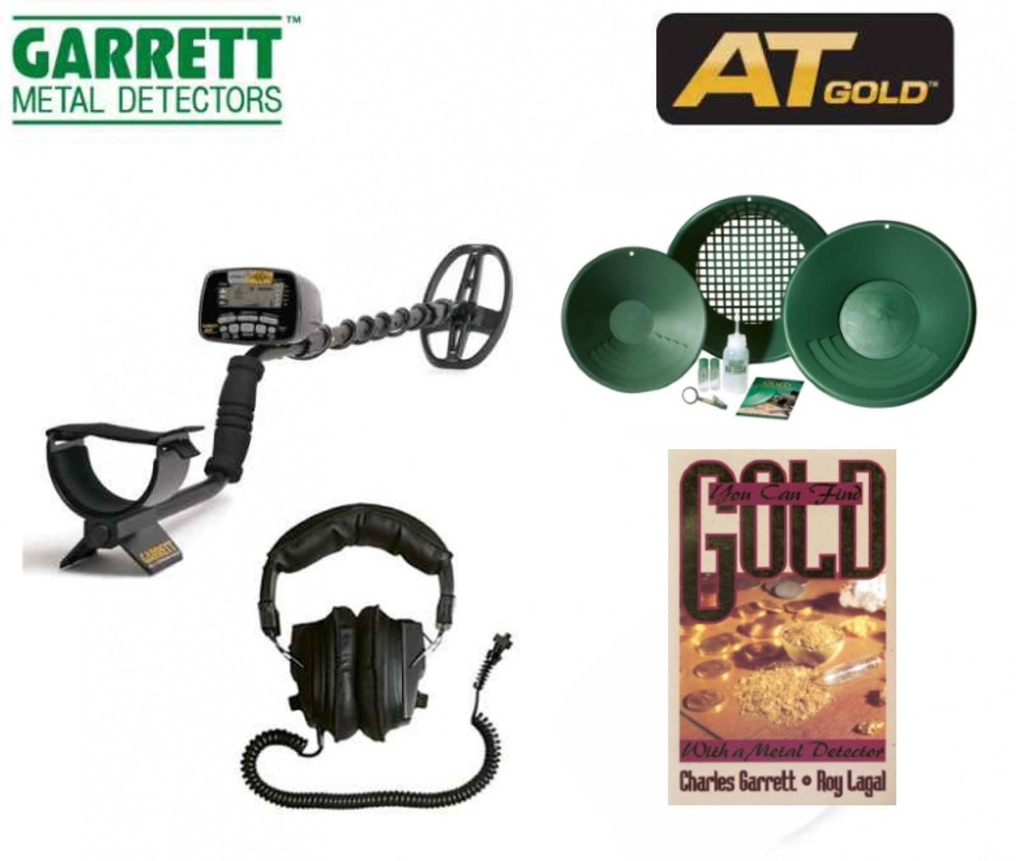 Garrett AT Gold w/5x8" Coil & Prospector Package