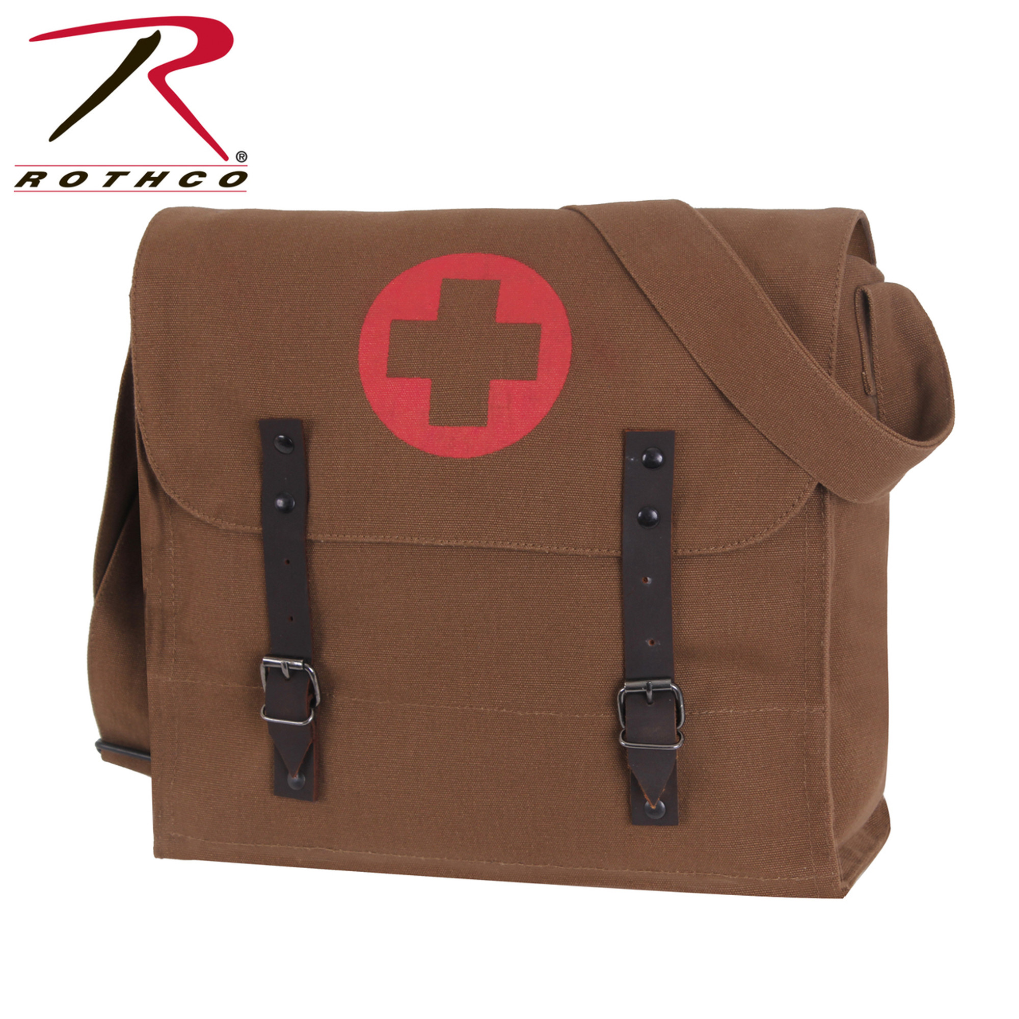 Rothco Vintage Medic Bag w/Cross - Brown