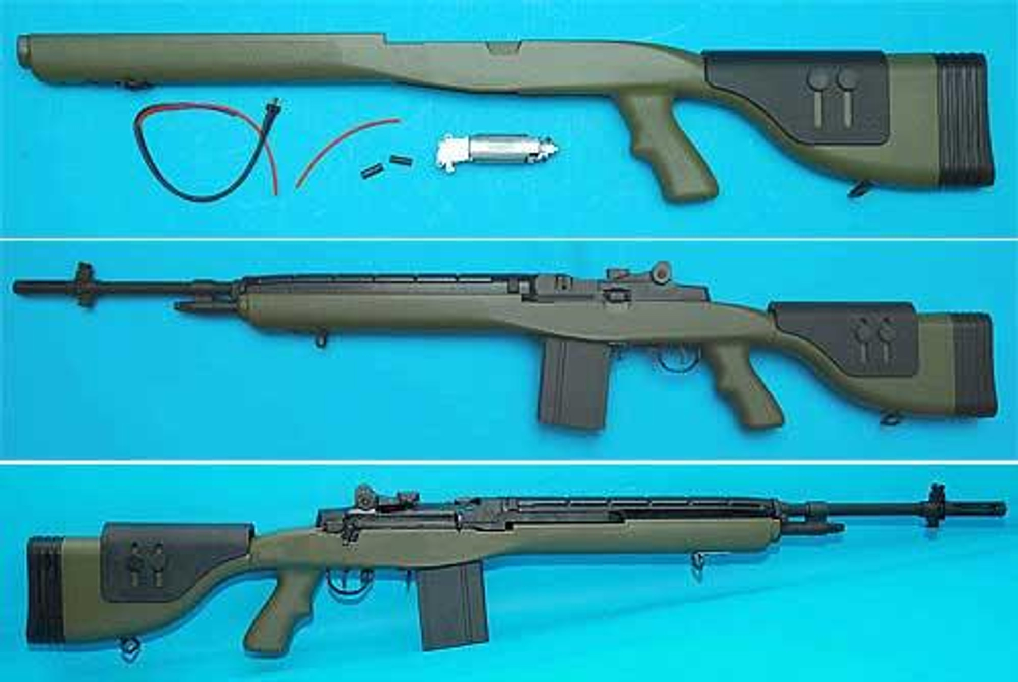 新品 G&P M14 DMR ストック＆ハンドガード FGカラー モーター付き 