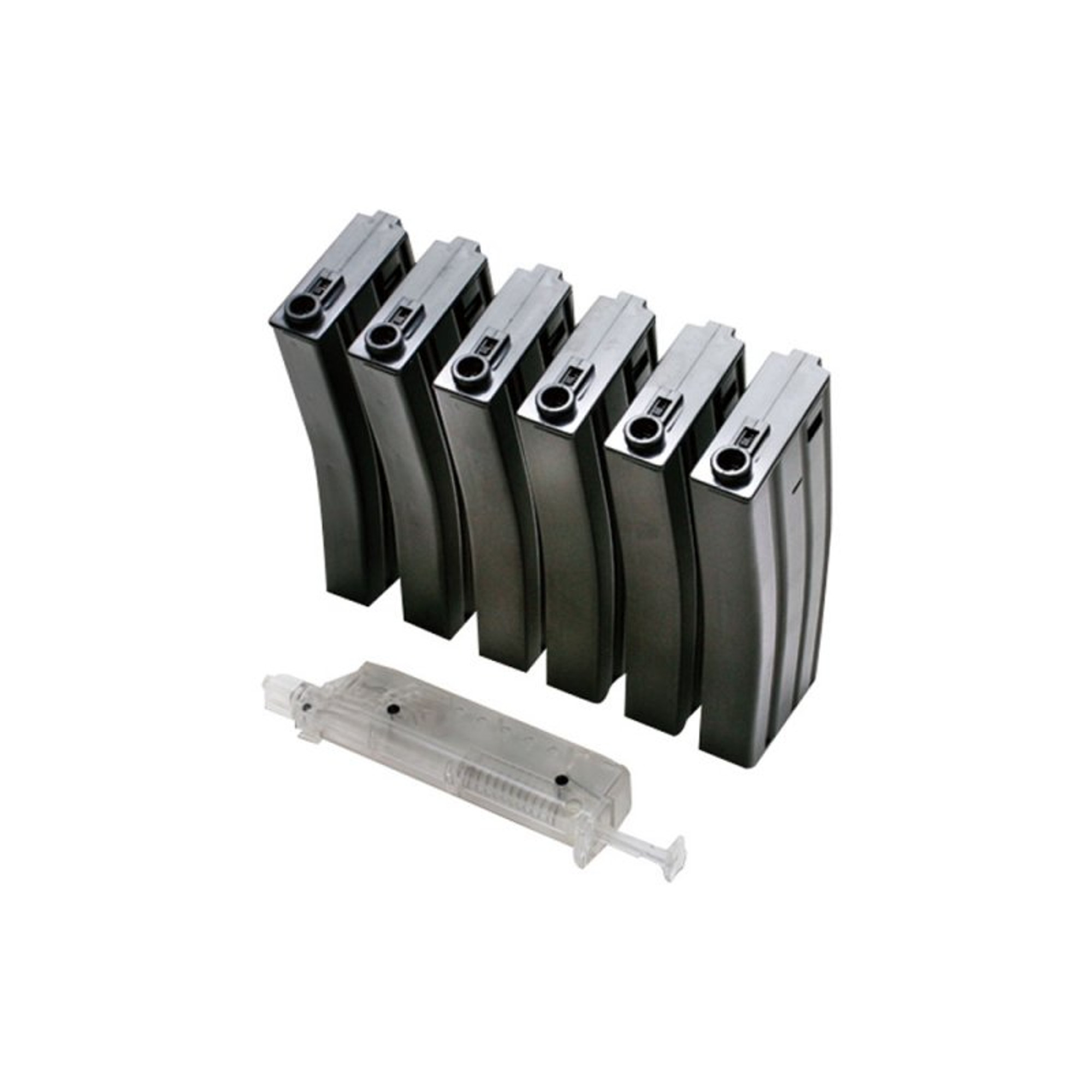 SRC M4 SR4 70rd 6 Pack Low-Cap Magazines + BB Loader