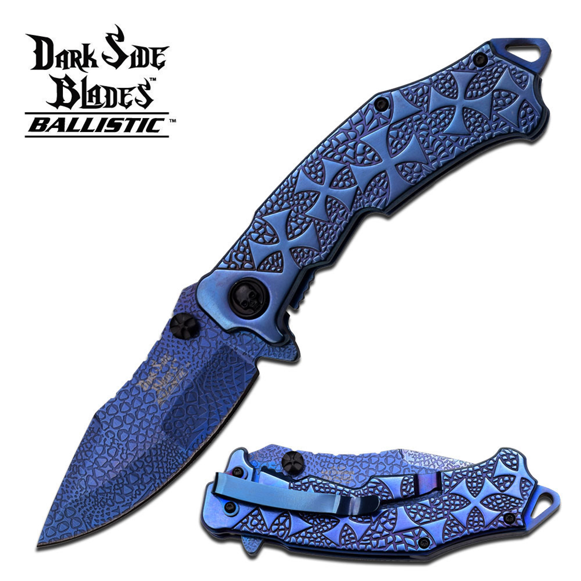 Dark Side Blades DSA031BL Assisted Opening-Blue Ti