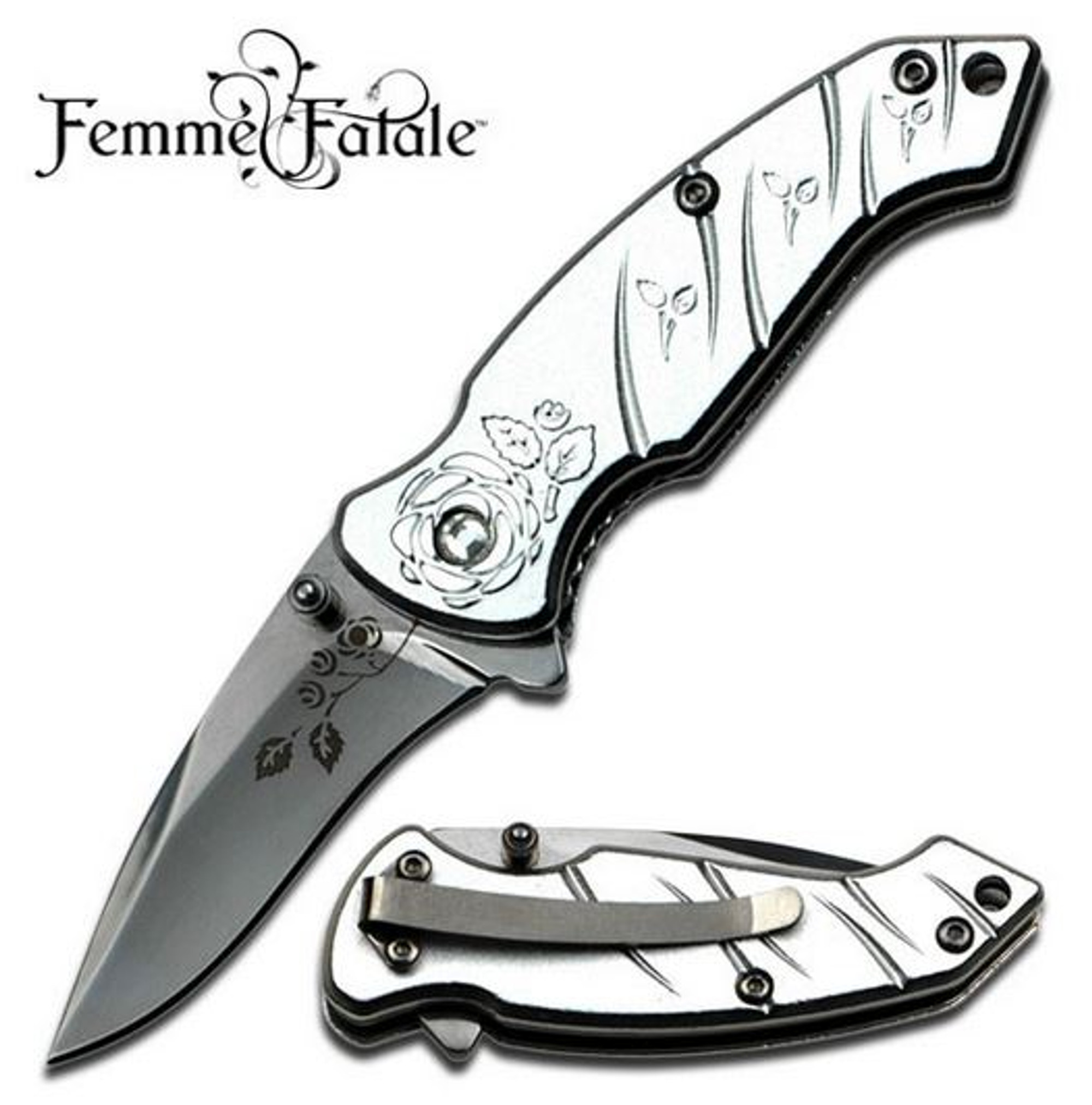 Femme Fatale A002CH Silver Stencil Assisted