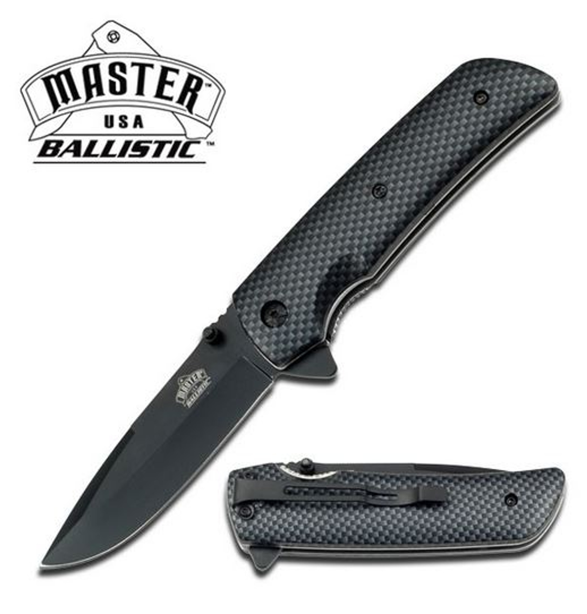 Master MUA005CF Assisted Open Grey Pattern Handle