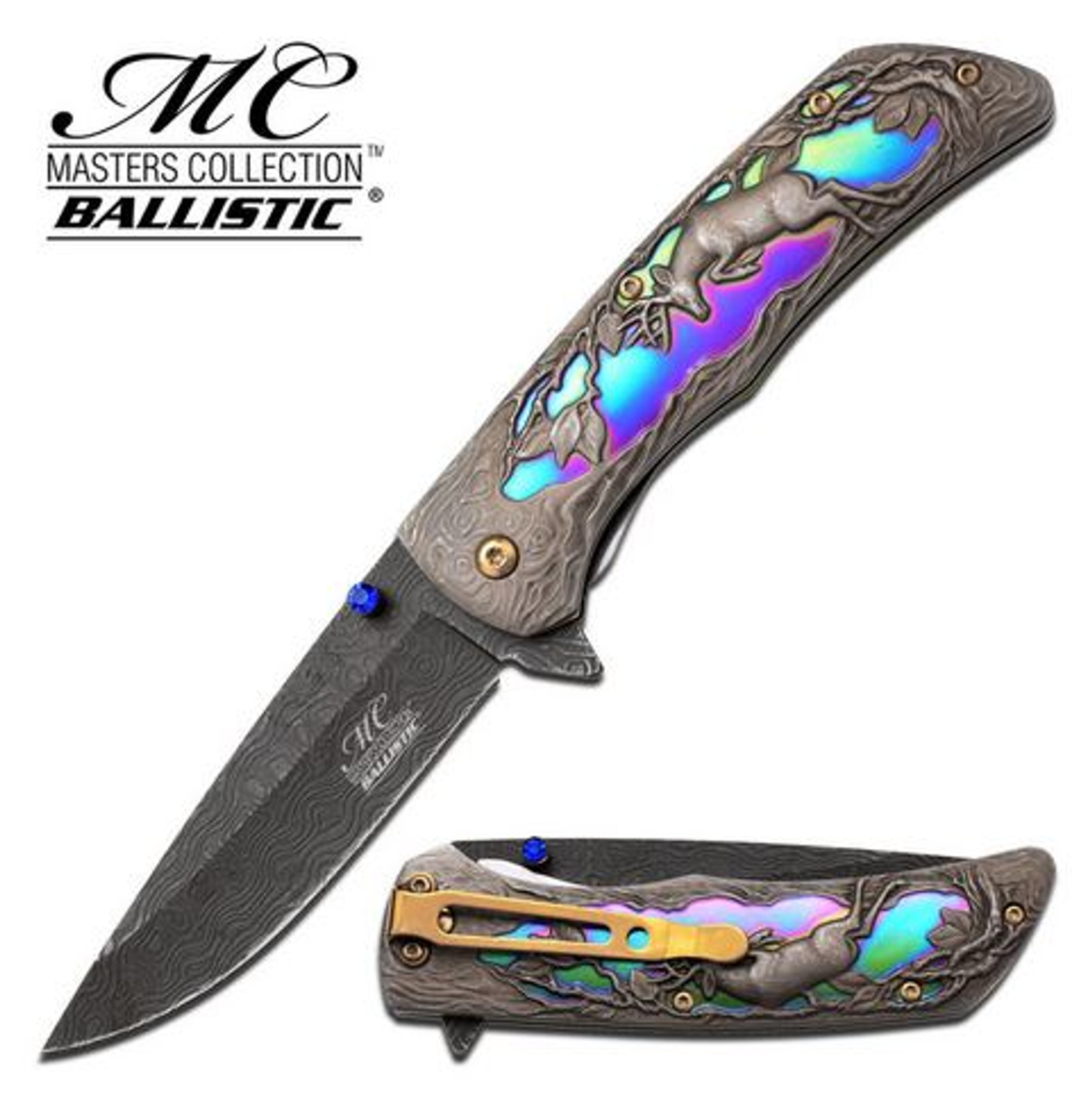 Masters Collection MCA017BR Damascus Deer- Rainbow