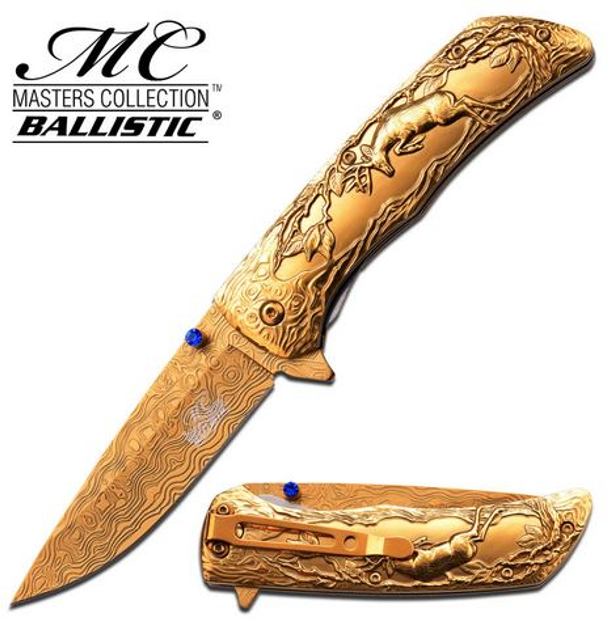 Masters Collection MCA017GD Damascus Deer- Gold
