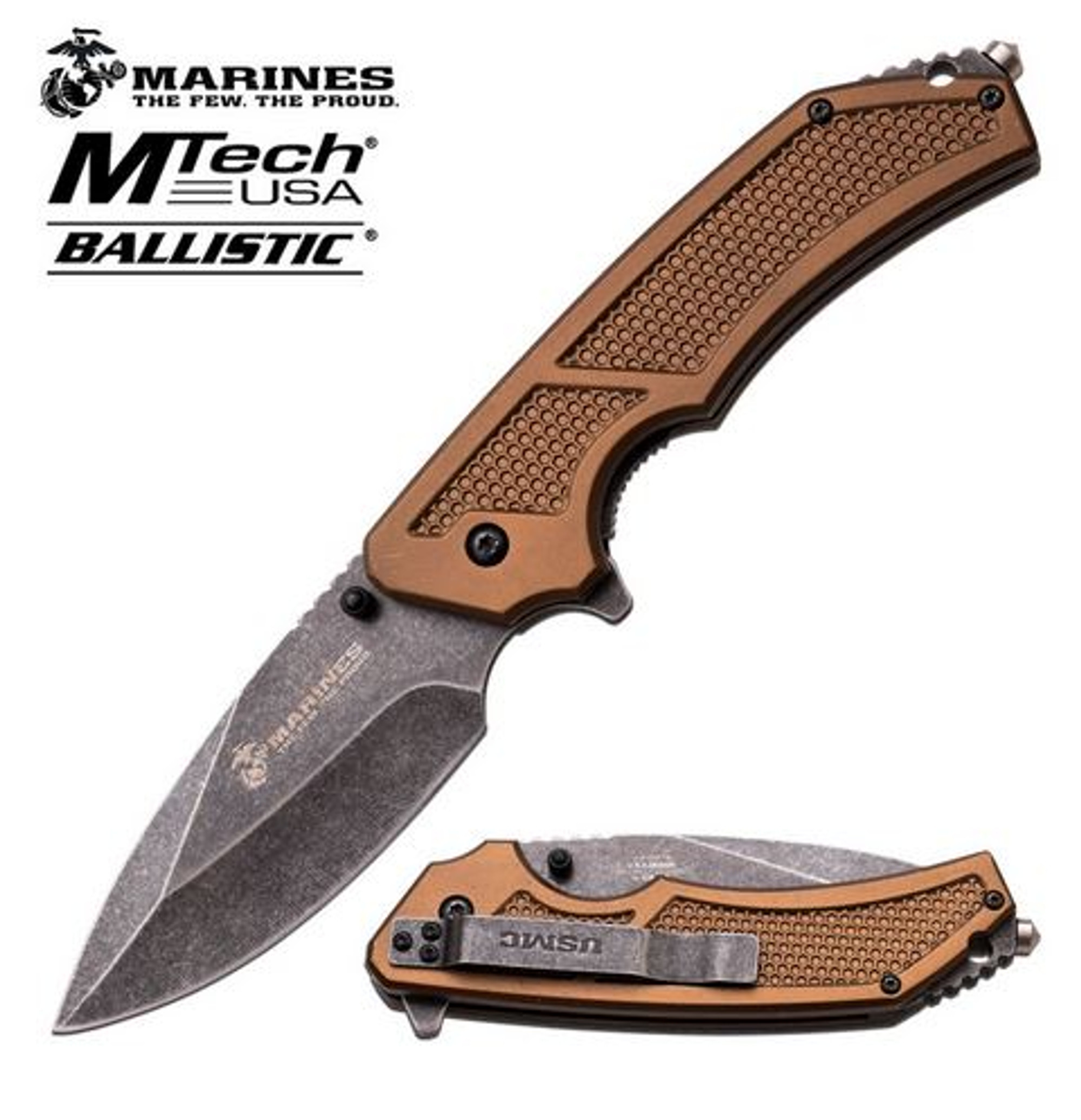 MTech MA1047TN Marines Flipper - Brown Stonewash