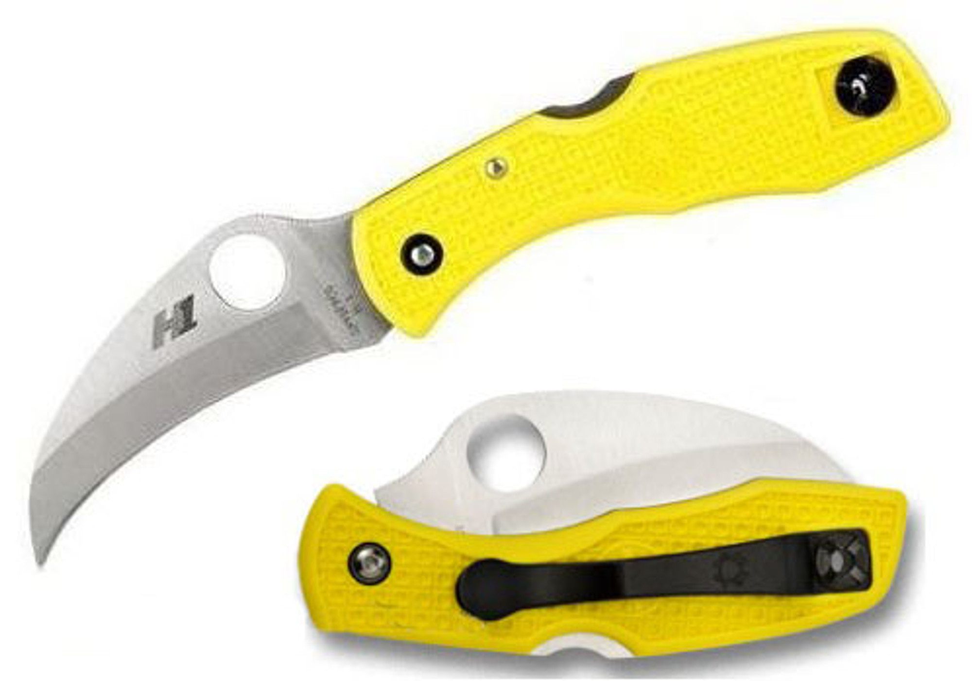 Spyderco C106PYL Tasman Salt Plain Edge Yellow H1 Folding Knife