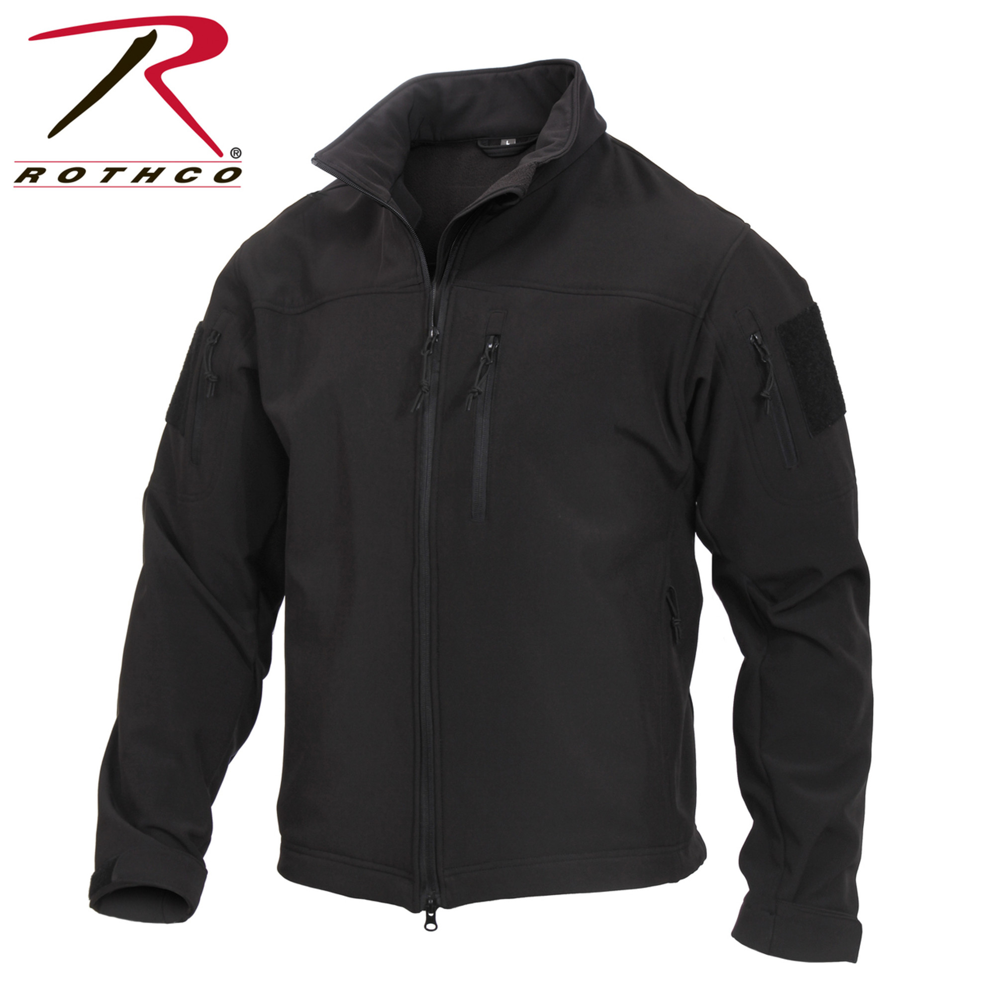 Rothco Stealth Ops Soft Shell Tactical Jacket - Black - Hero Outdoors