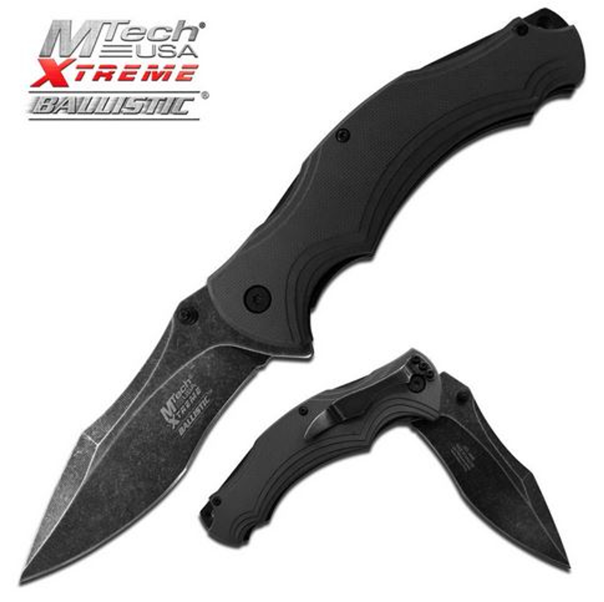 MTech Xtreme A840BK Stonewash Assisted Open -Black