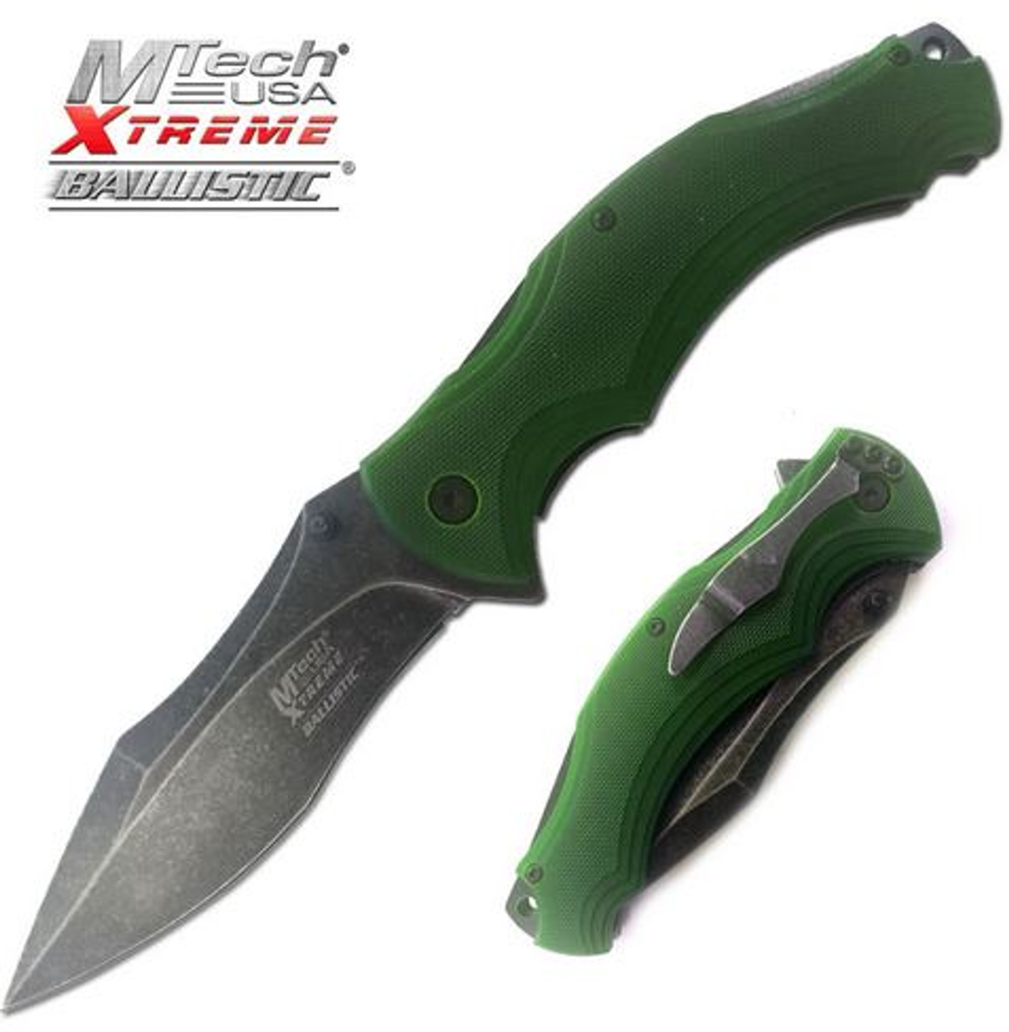MTech Xtreme A840GN Stonewash Assisted Open -Green