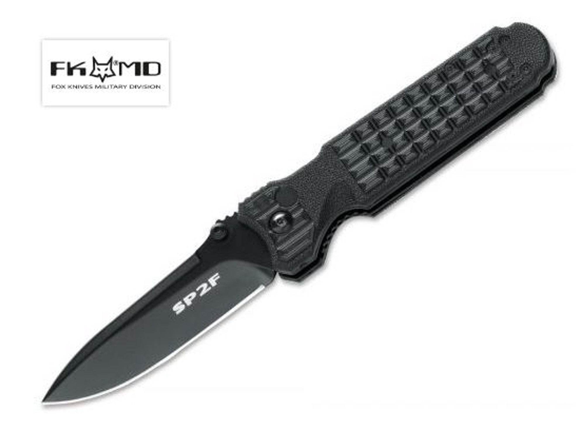 Fox Italy FX446B FKMD Predator II Black N690 Folding Knife