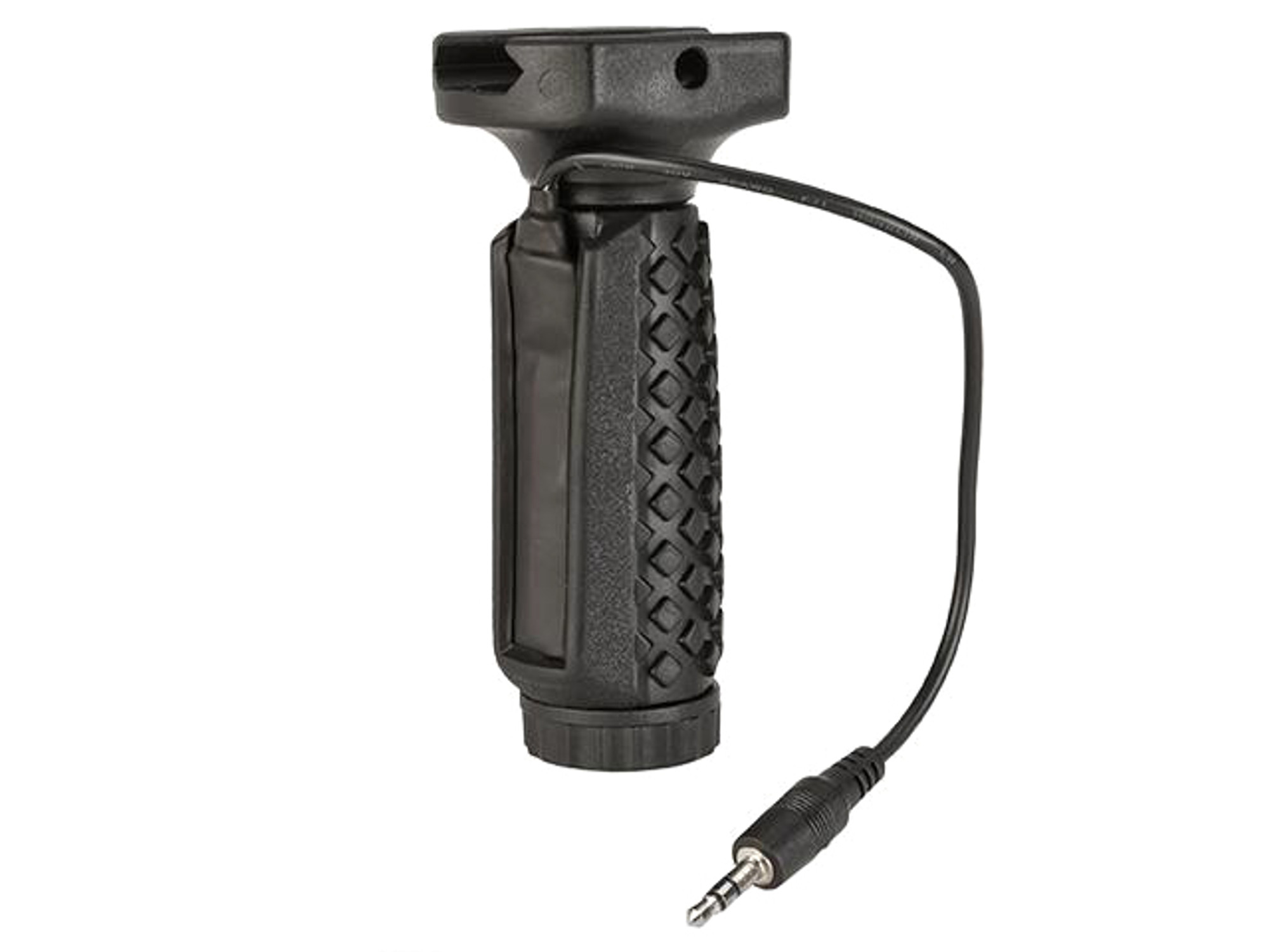 G&P Tactical Remote Switch Polymer / Rubber Vertical Grip - Black w/ Switch (Long)