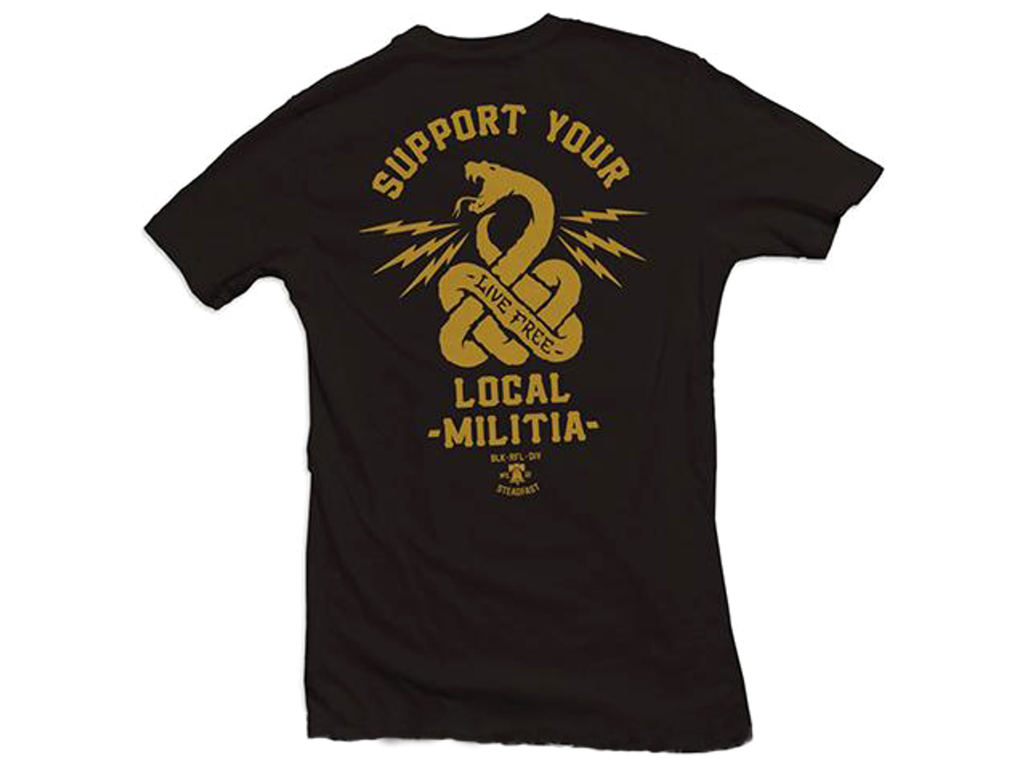 Black Rifle Division Support your local militia T-shirt - Black