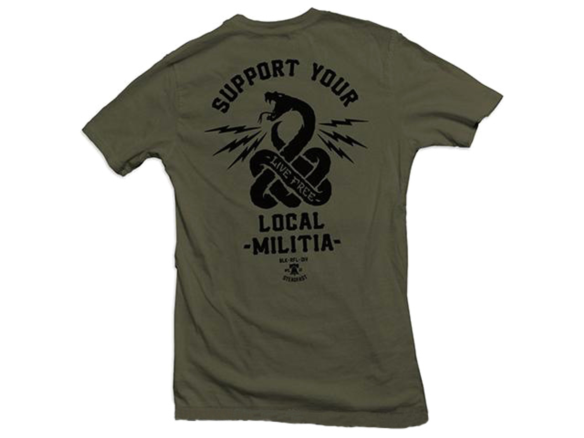 Black Rifle Division "Support your local militia" T-shirt - Military Green