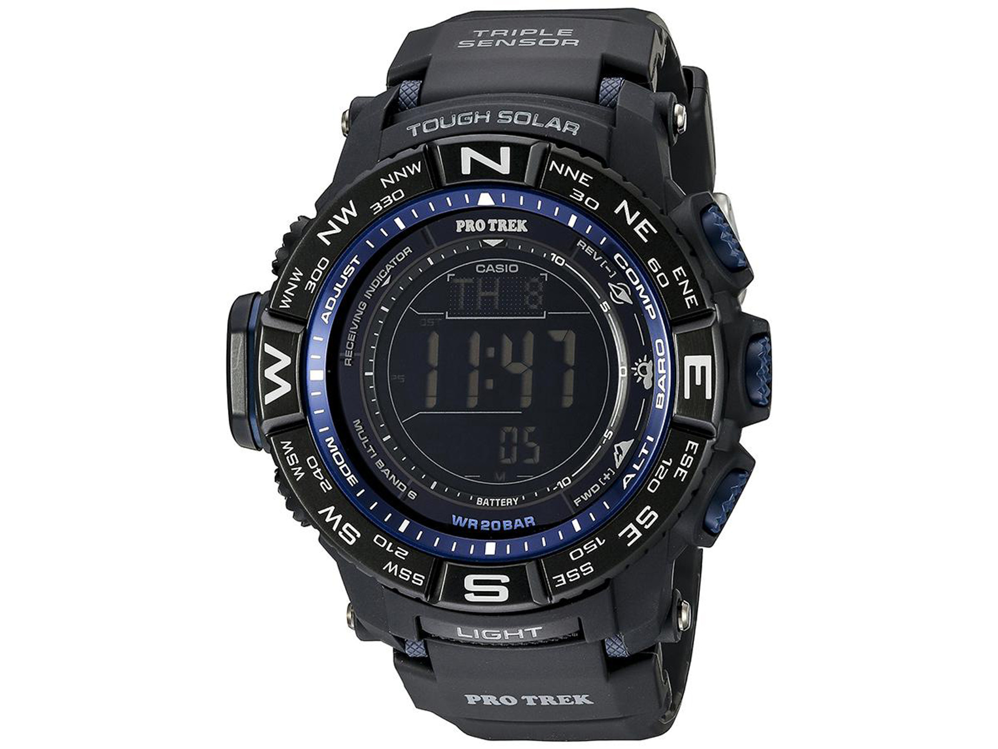 Casio Men's PRW-3500Y-1CR Pro-TrekTriple-Sensor Stainless Steel Watch