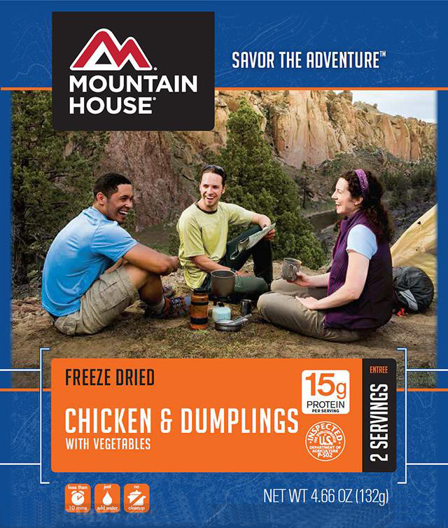 Mountain House Freeze Dried Camping Food (Menu: Chicken and Dumplings / Entree)