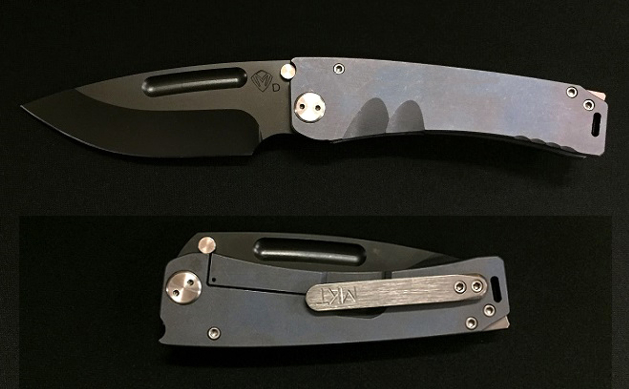 Medford Marauder DP Ti Framelock Blue Anodized-Black PVD