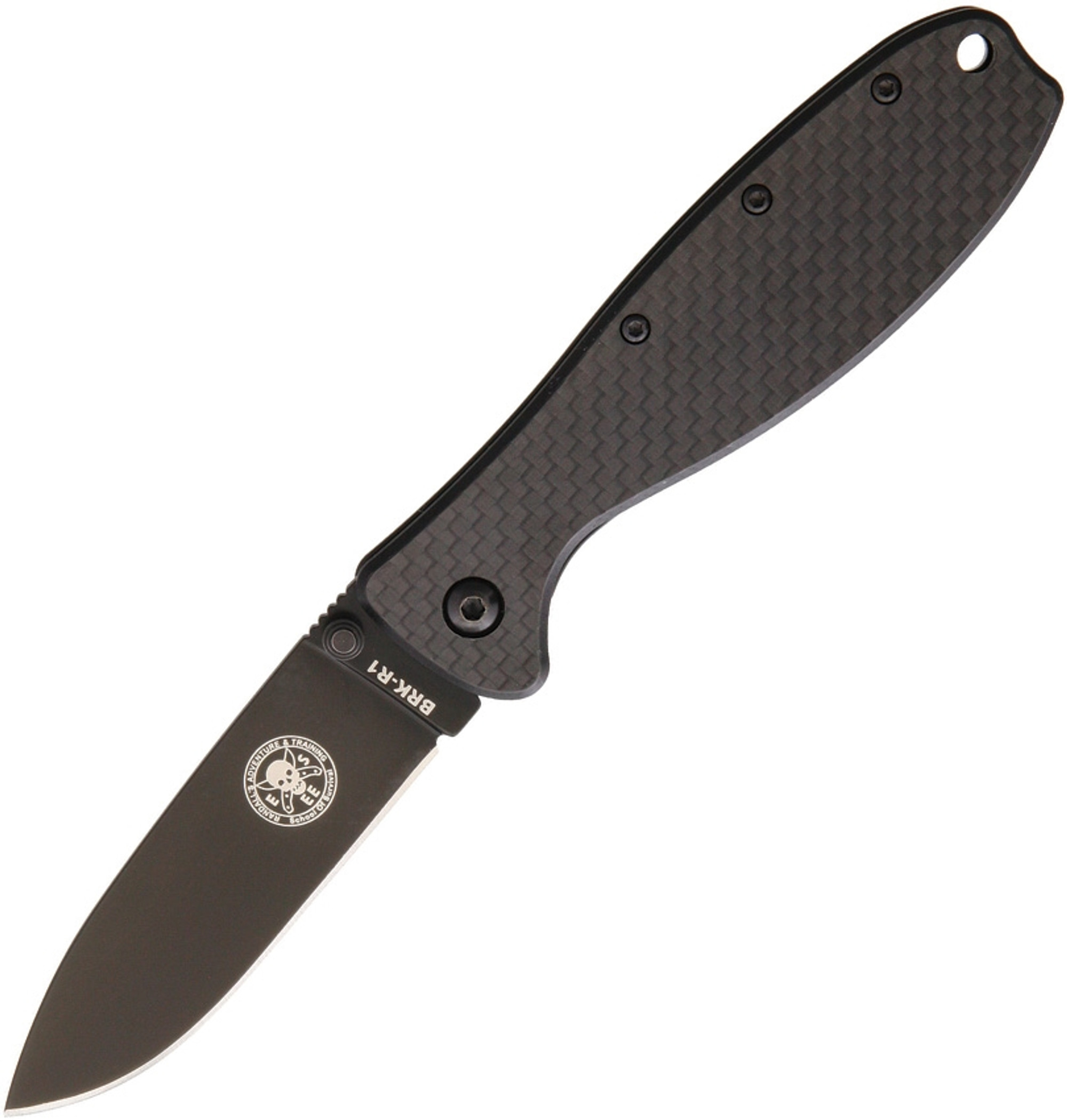 ESEE BRKR2CFB Zancudo D2 Framelock Black Blade - Carbon Fiber