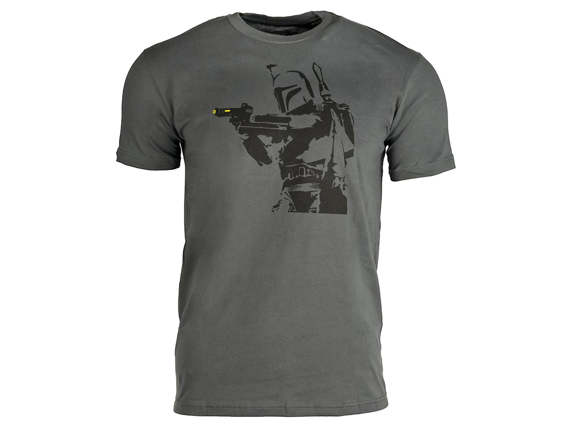 Salient Arms Mens Bobba Fett Cotton T-shirt - Grey (Size: Small)