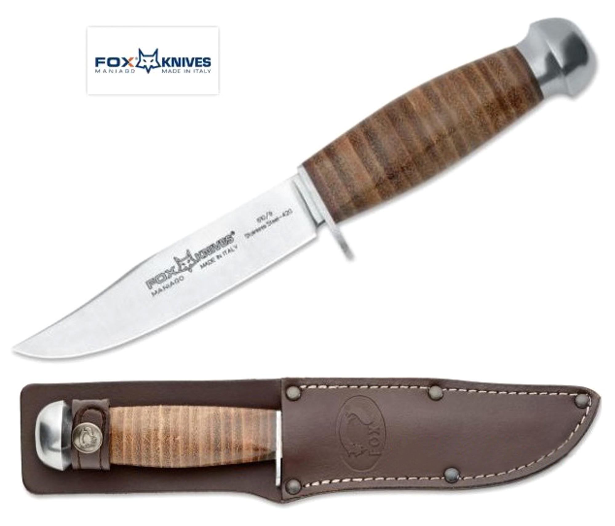 Fox Italy 02FX043 European Hunter 610-09 w/Leather Sheath