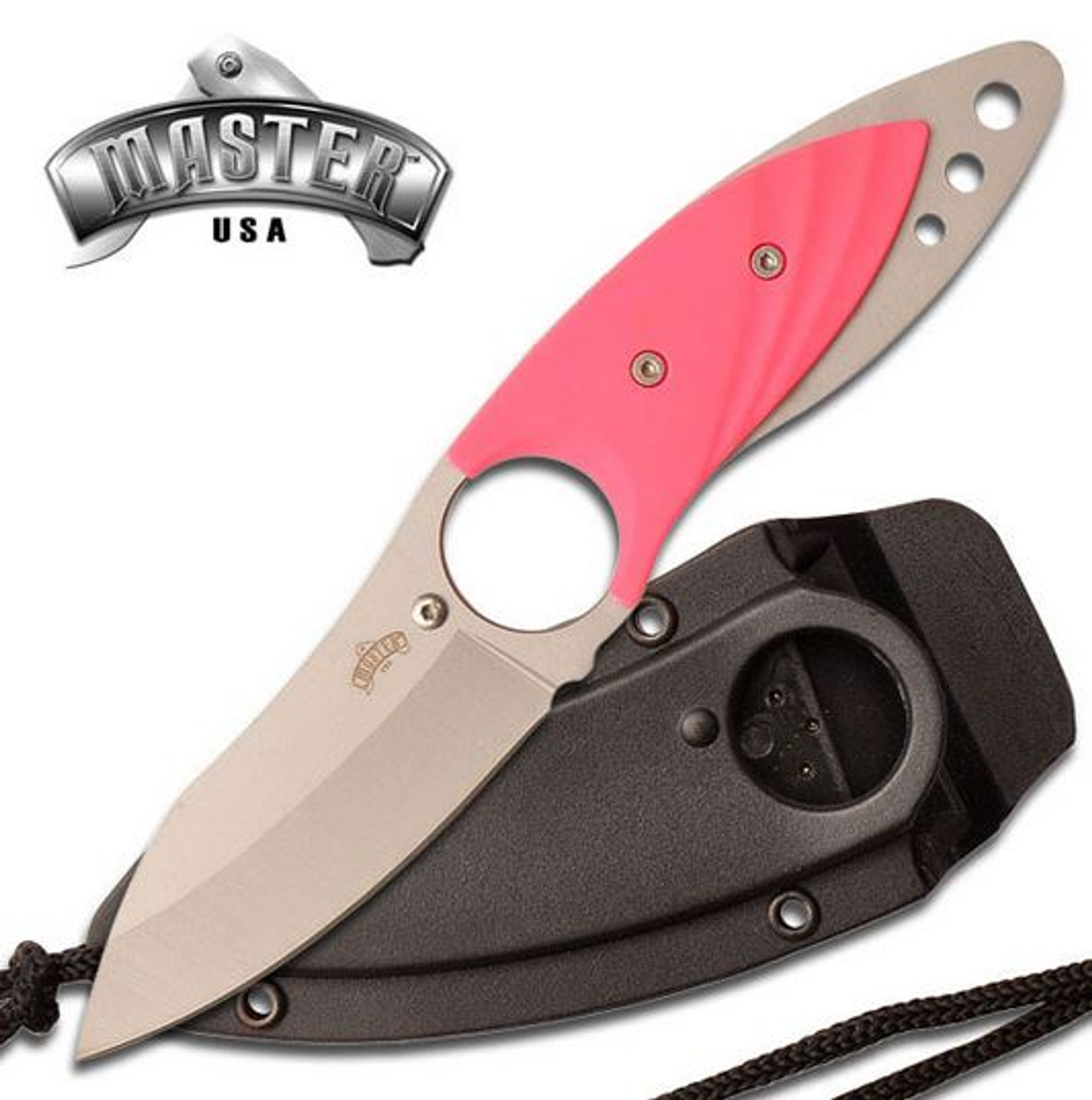 Master MU-1120PK Pink Neck Knife w/Hard Sheath