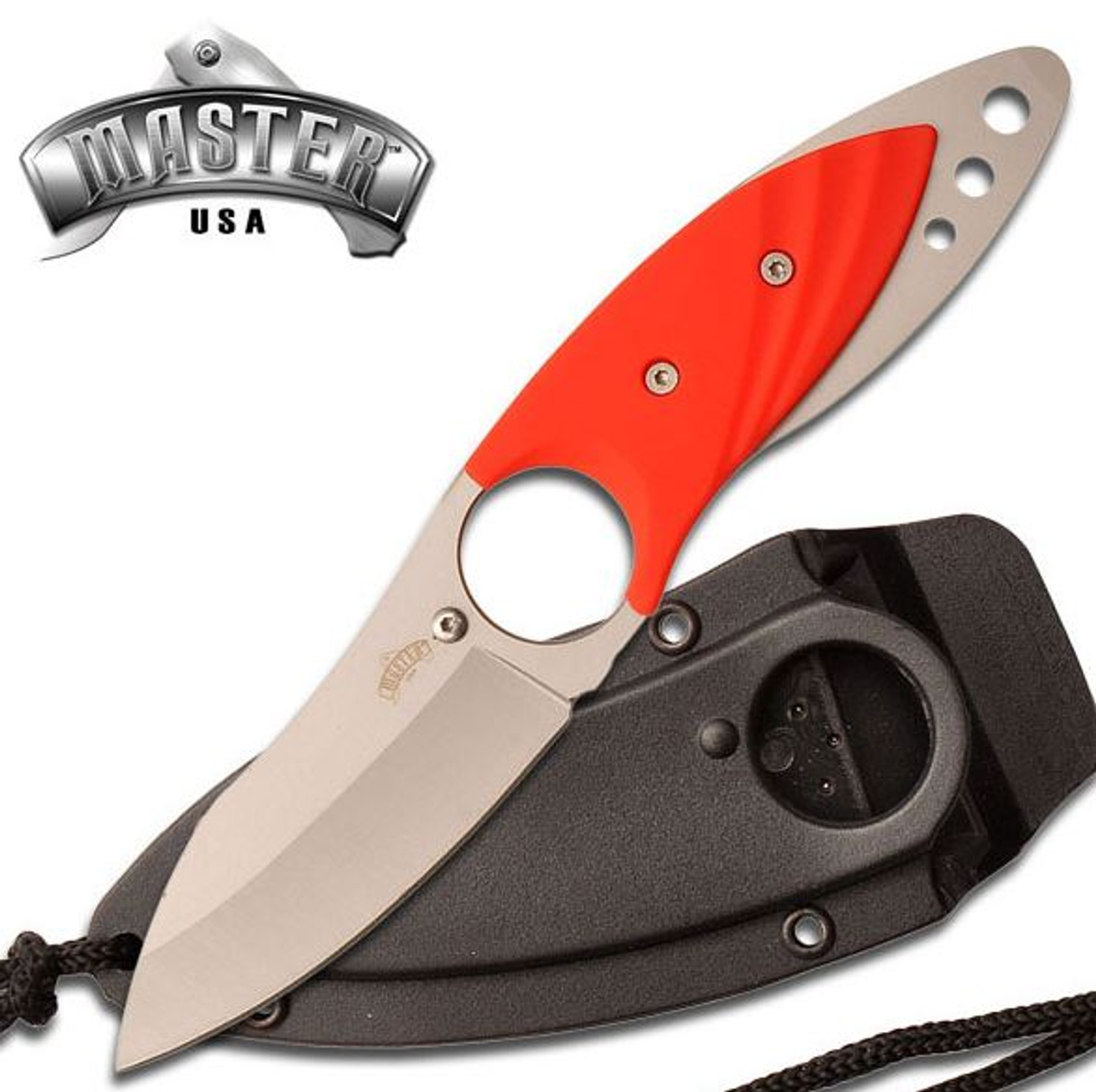 Master MU-1120RD Red Neck Knife w/Hard Sheath