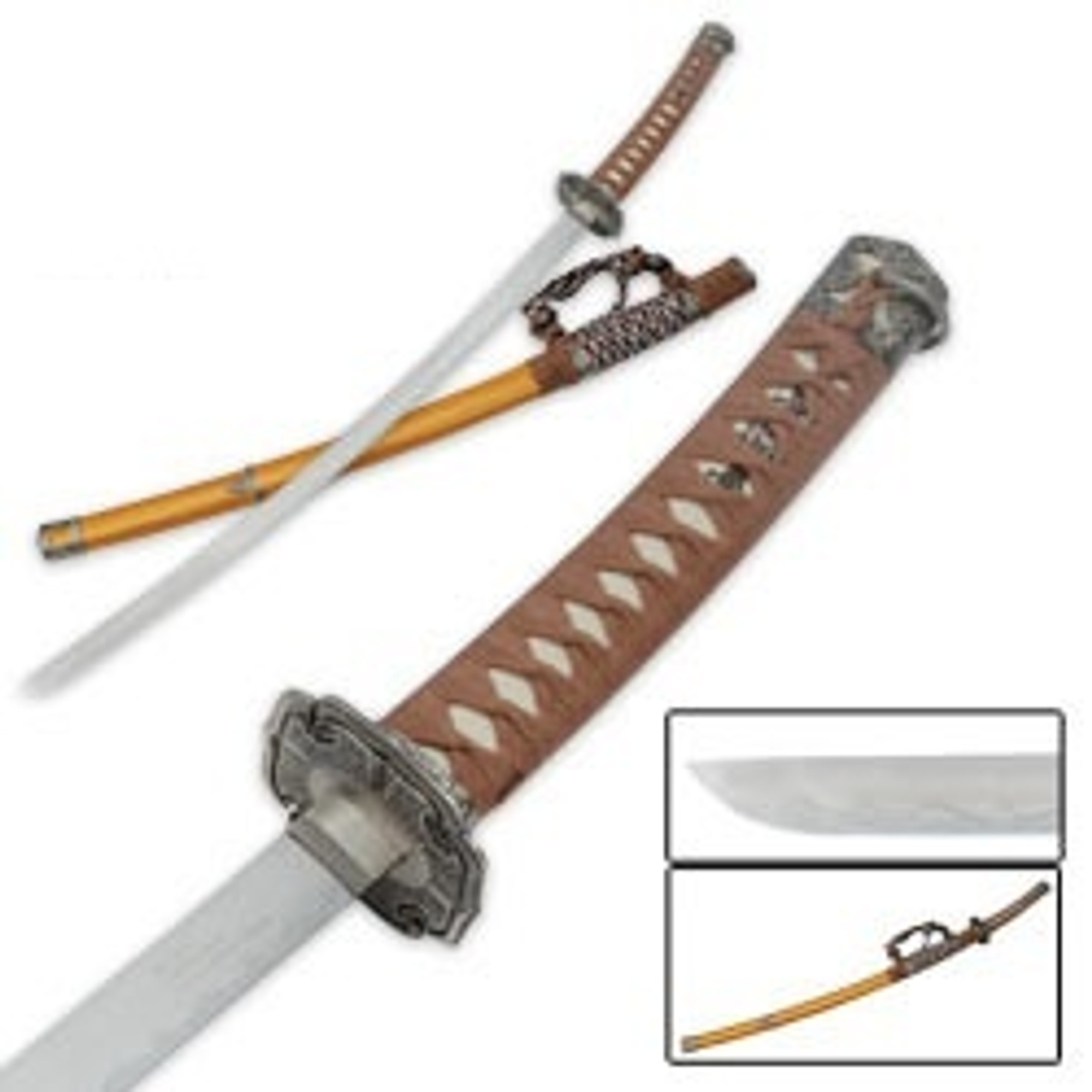 Kamakura Samurai Katana Sword & Scabbard - Brown