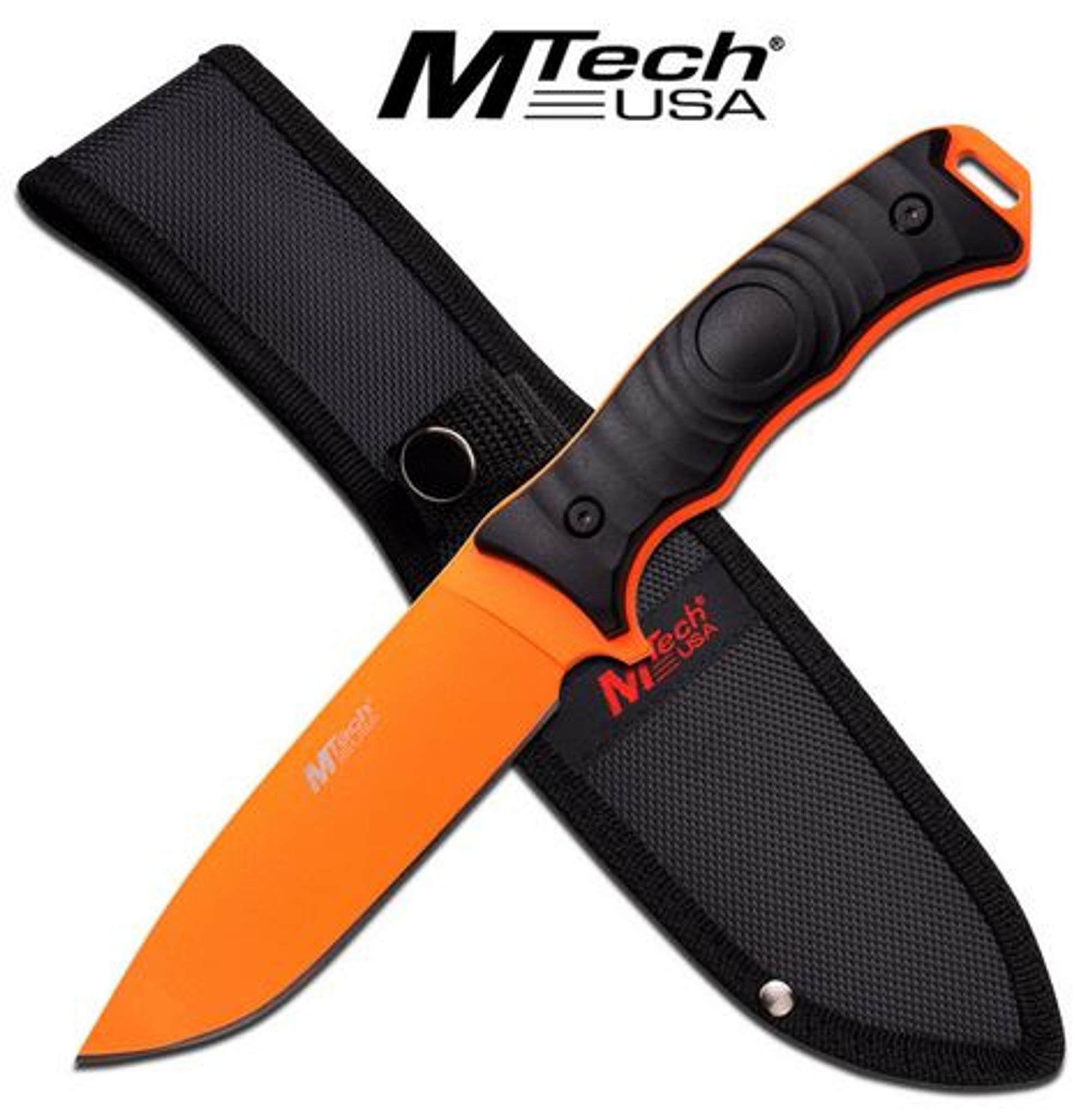 MTech 2070CO Fixed Blade 5" - Neon Orange