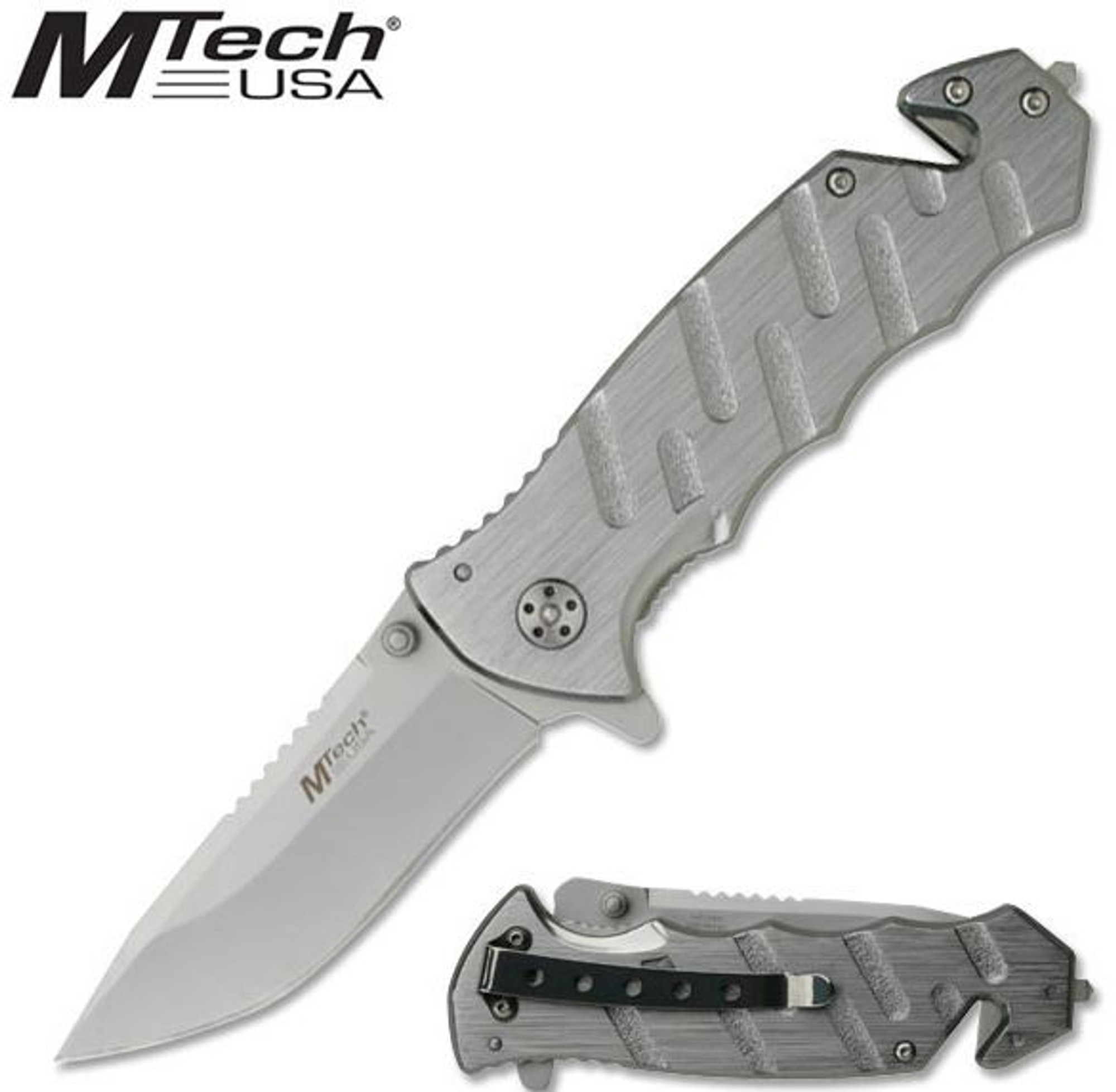 MTech 424SL Tactical Folder - Silver