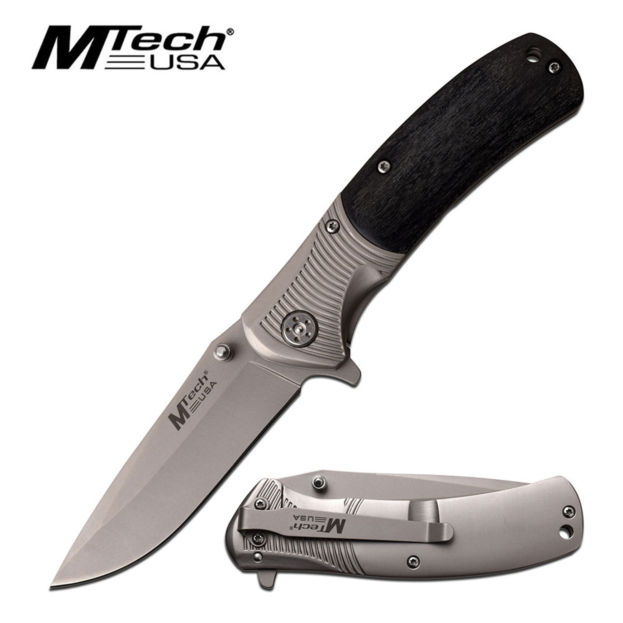 Mtech 996BK Bolster Black Wood Folder