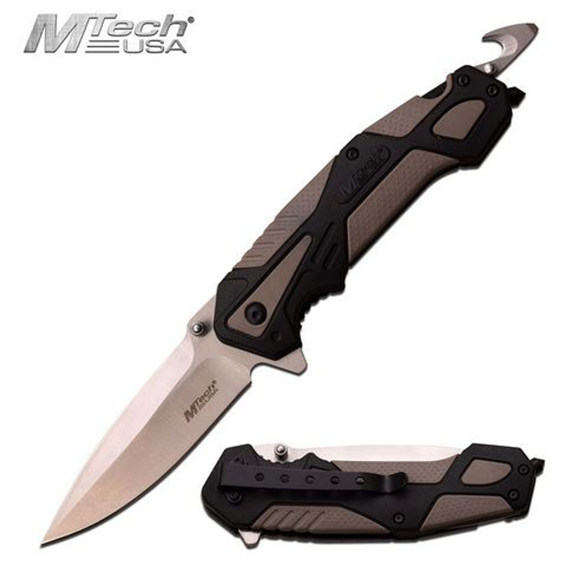 MTech MT959SLB Assisted Open Black & Grey Folder