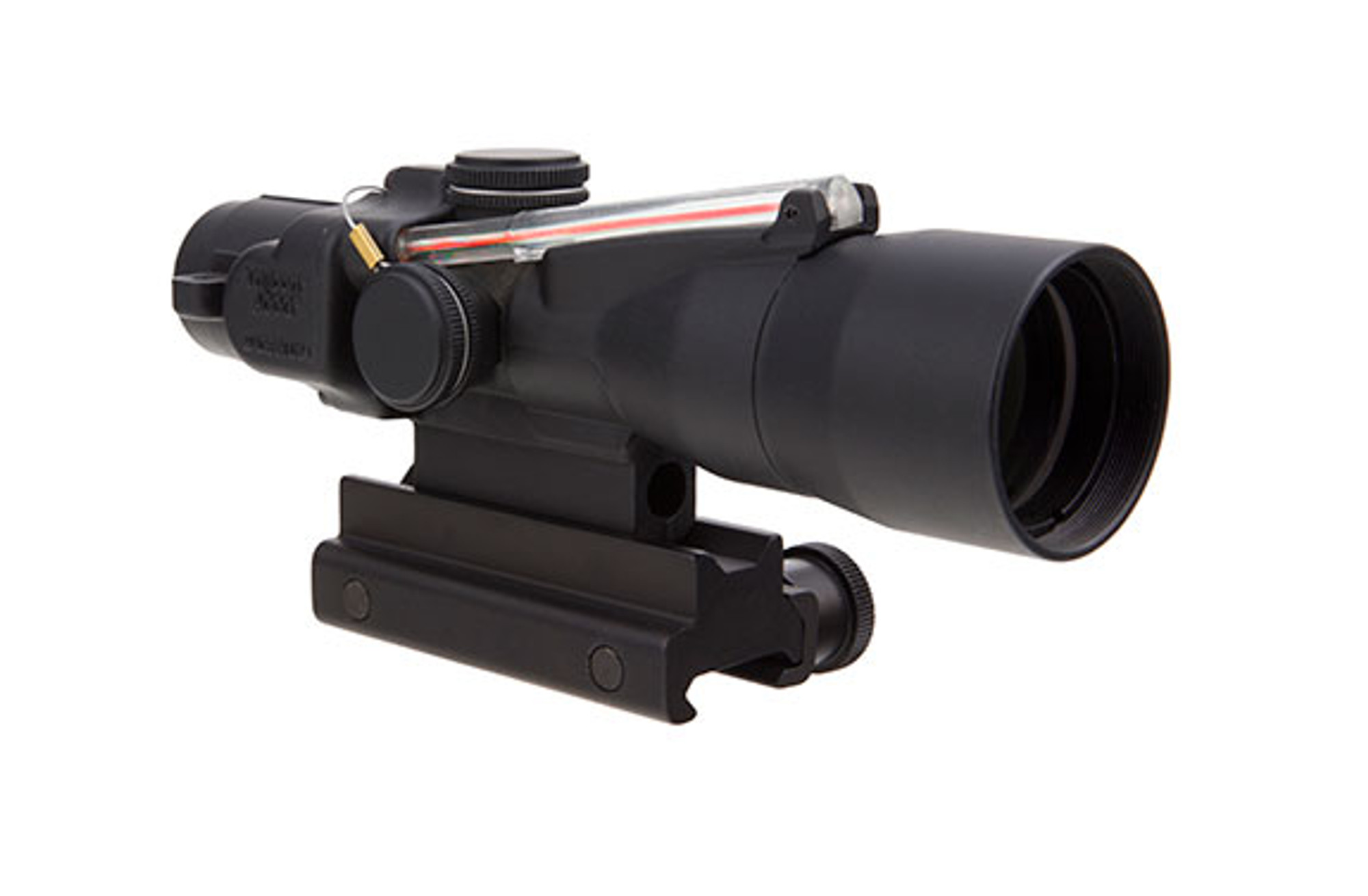 Trijicon 3x30 Compact ACOG Scope, Dual Illuminated Red Crosshair .308/168gr. Winchester Ballistic Reticle w/ Colt Knob Thumbscrew Mount