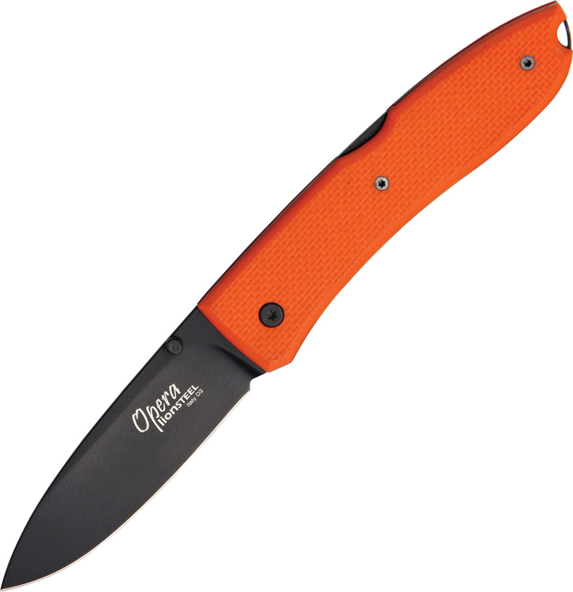 Lion Steel 8810BOR Big Opera Black Blade - Orange G-10