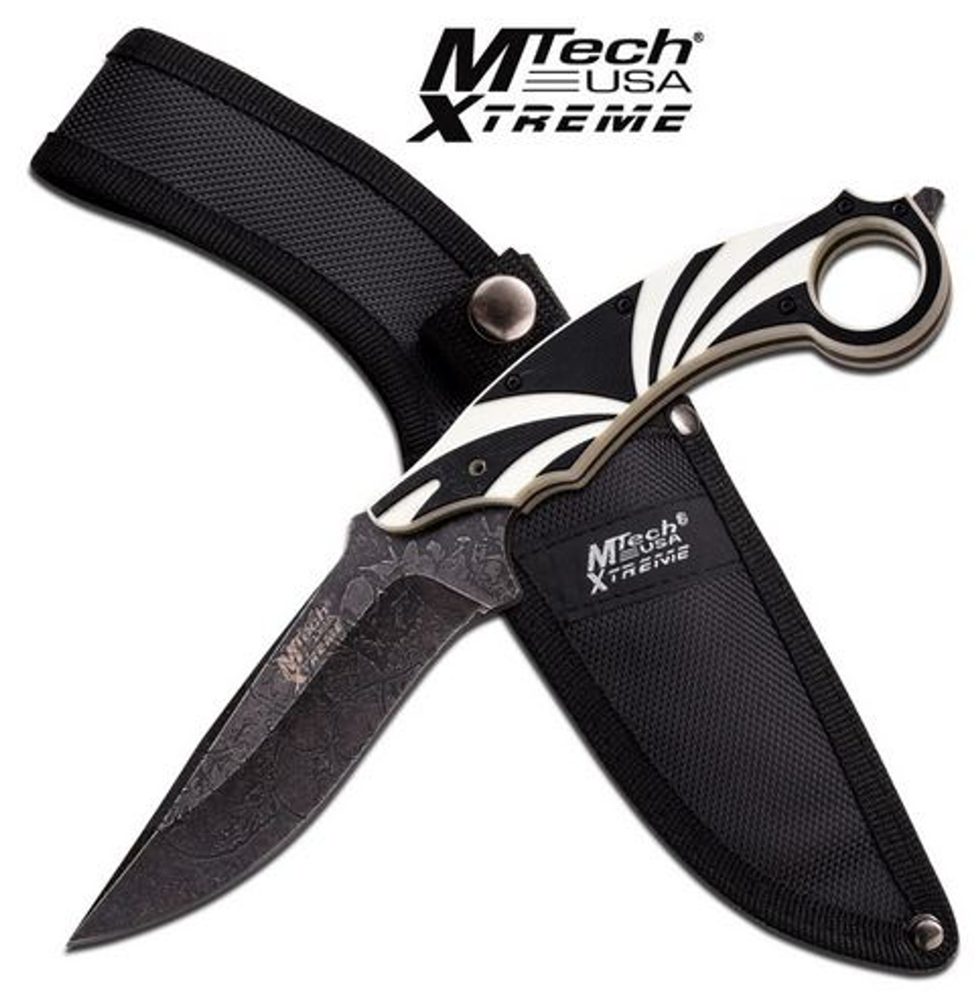 MTech Xtreme 8138WT Ringed 5" Fixed Blade White