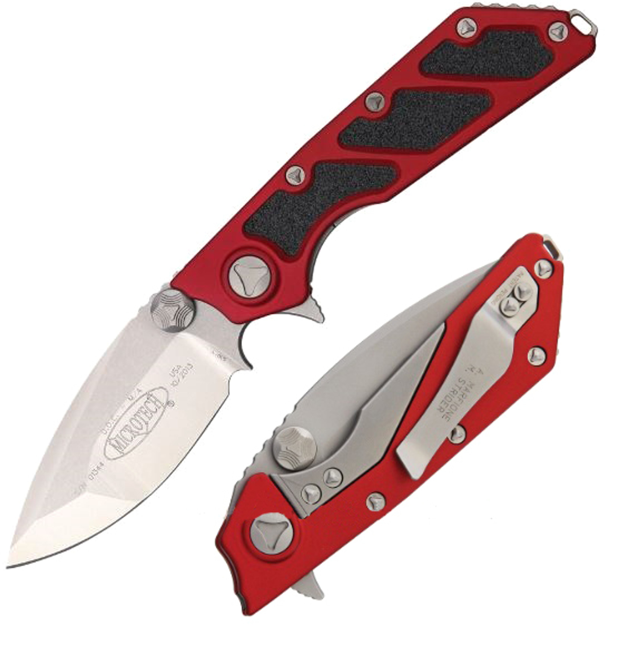 Microtech 15310RD D.O.C. Death on Contact Red Stonewash- Elmax