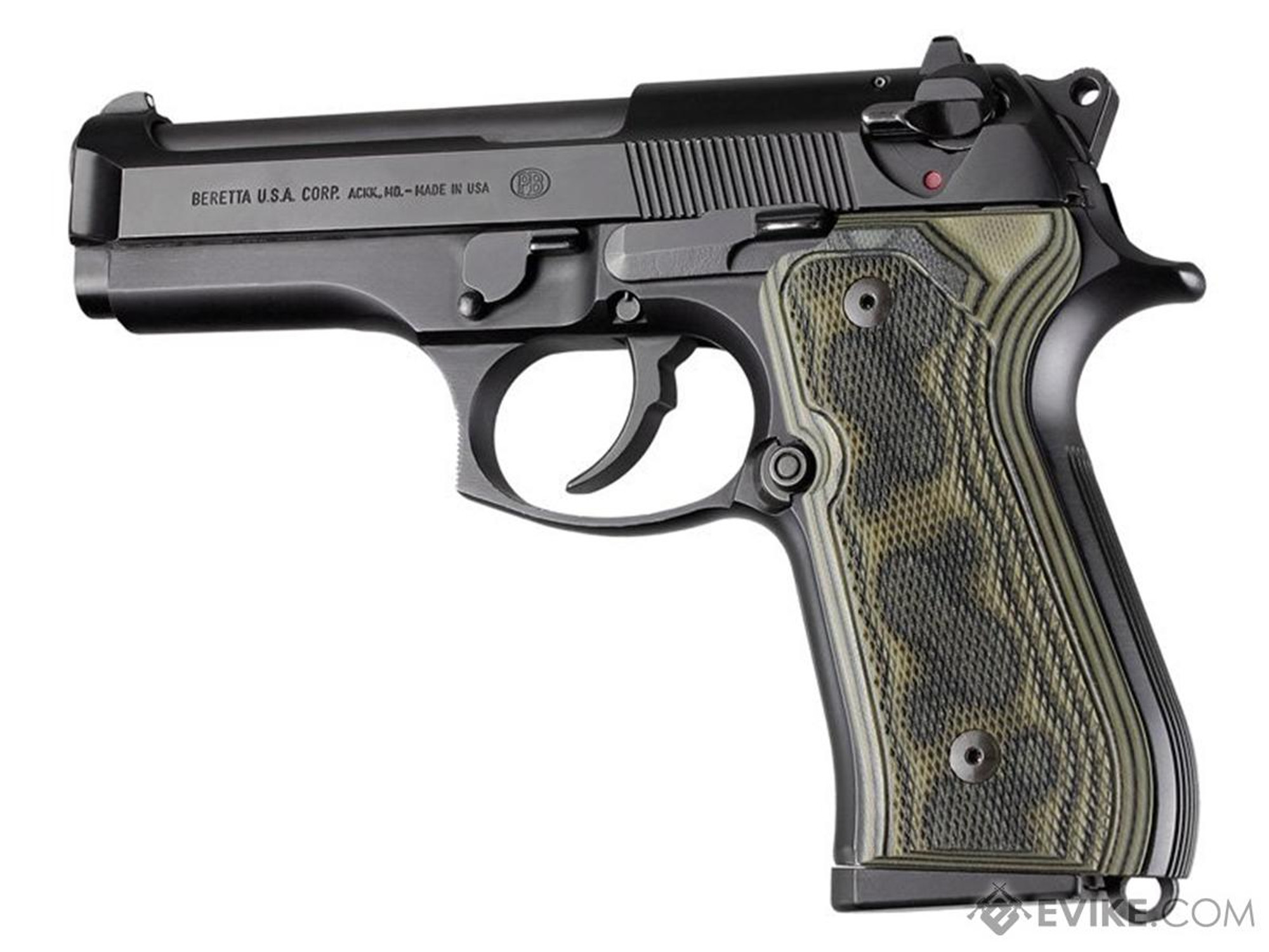 Hogue Beretta 92FS Checkered G10 G-Mascus (Color: Green / Model: Beretta 92FS)